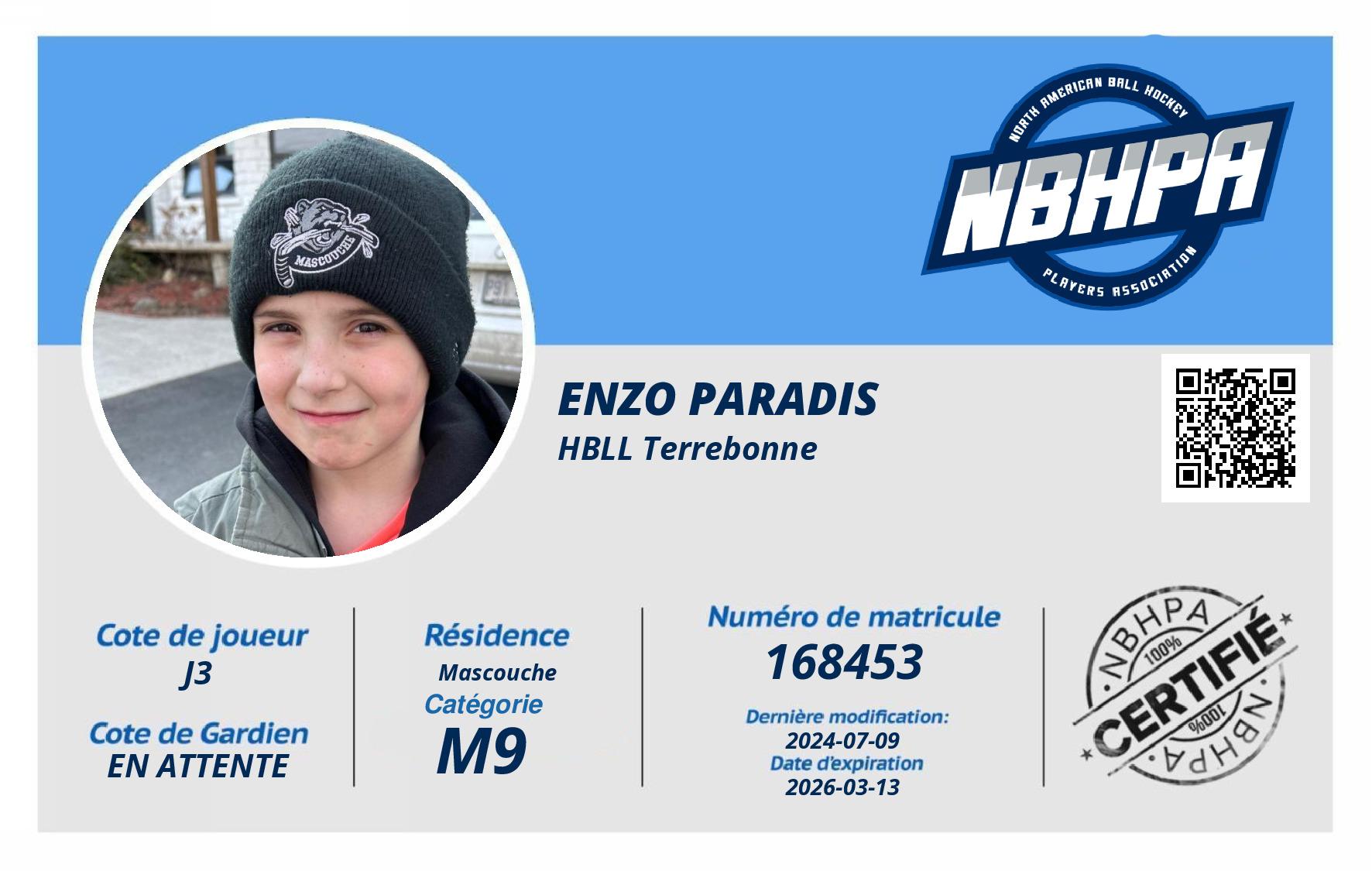 Enzo Paradis 