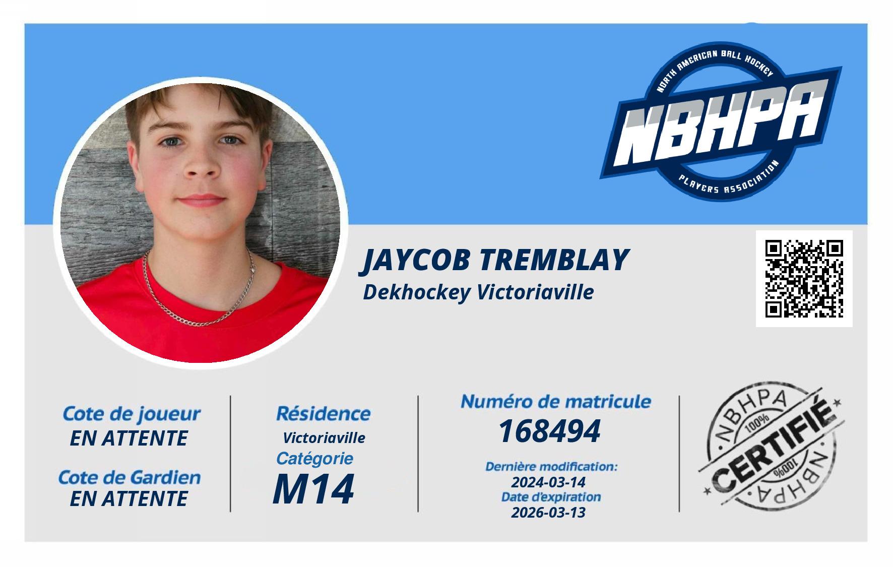 Jaycob Tremblay