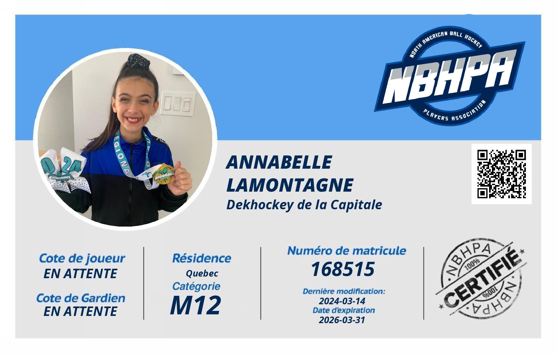 Annabelle  Lamontagne 