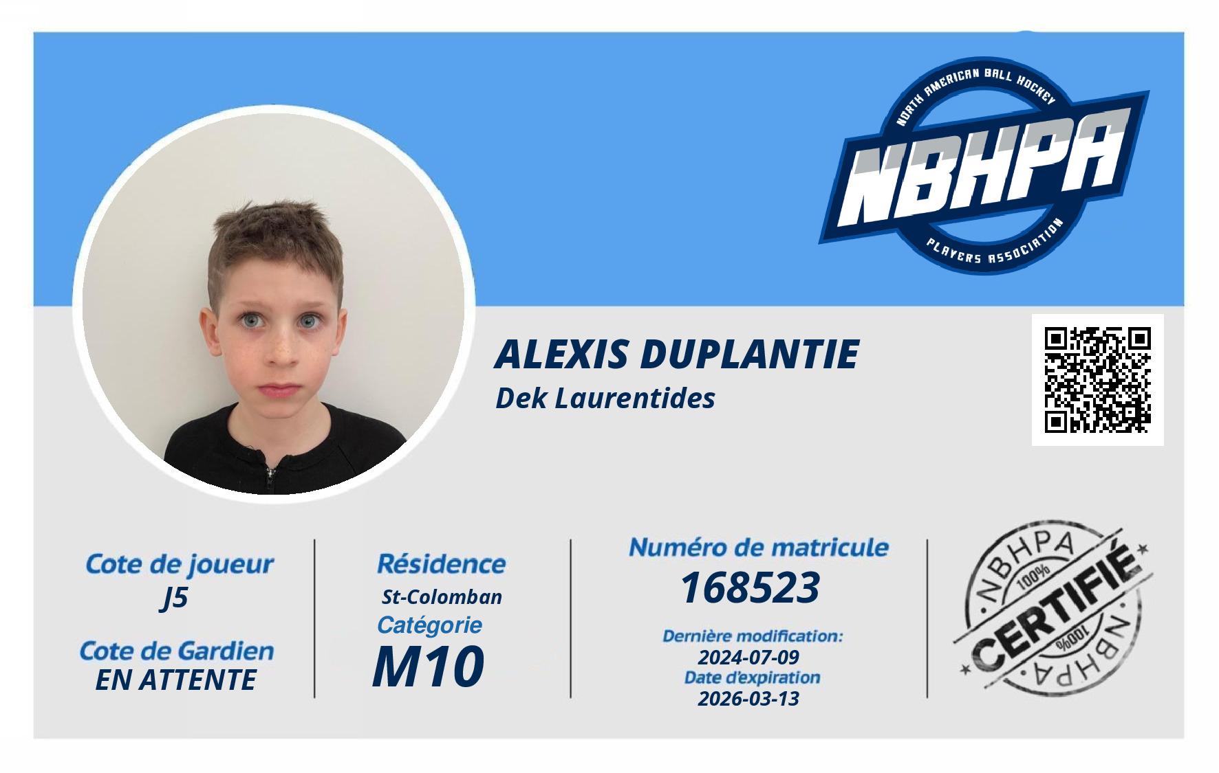 Alexis Duplantie 