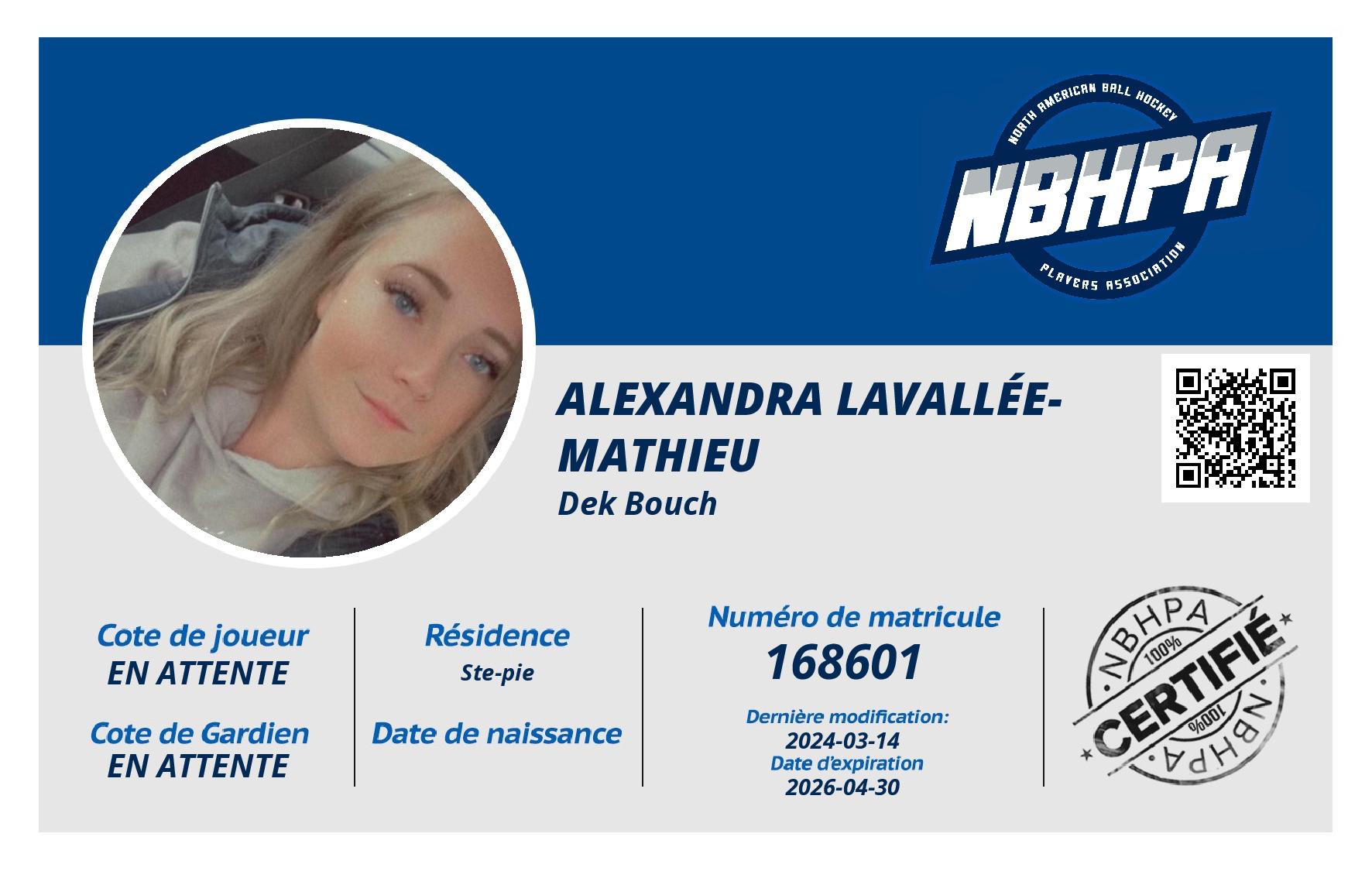 Alexandra Lavallée-Mathieu