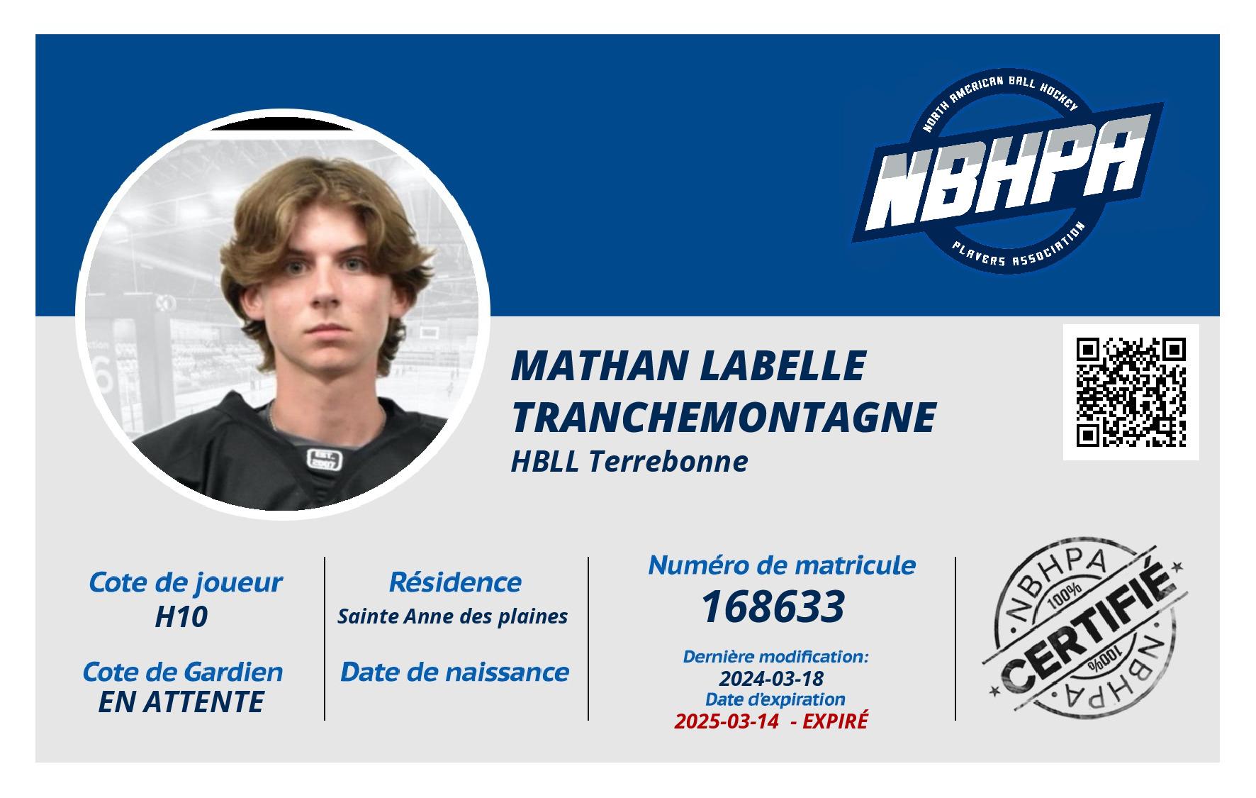 Mathan Labelle Tranchemontagne 