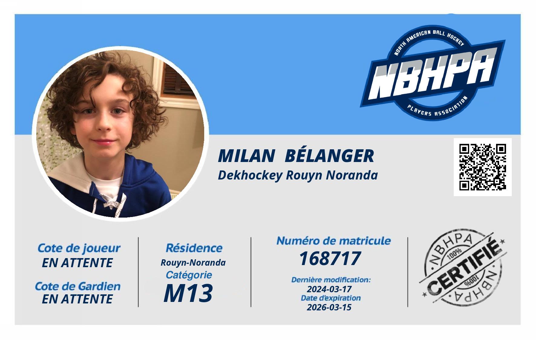 Milan  Bélanger 