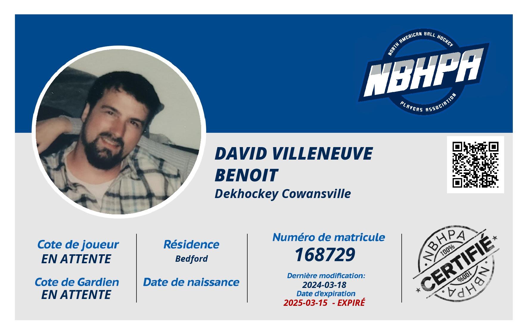 David Villeneuve Benoit 