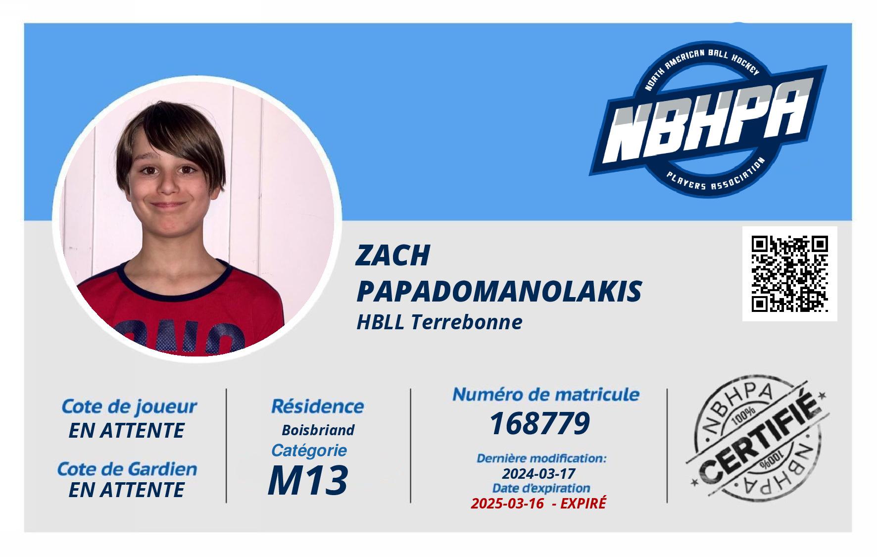 Zach Papadomanolakis