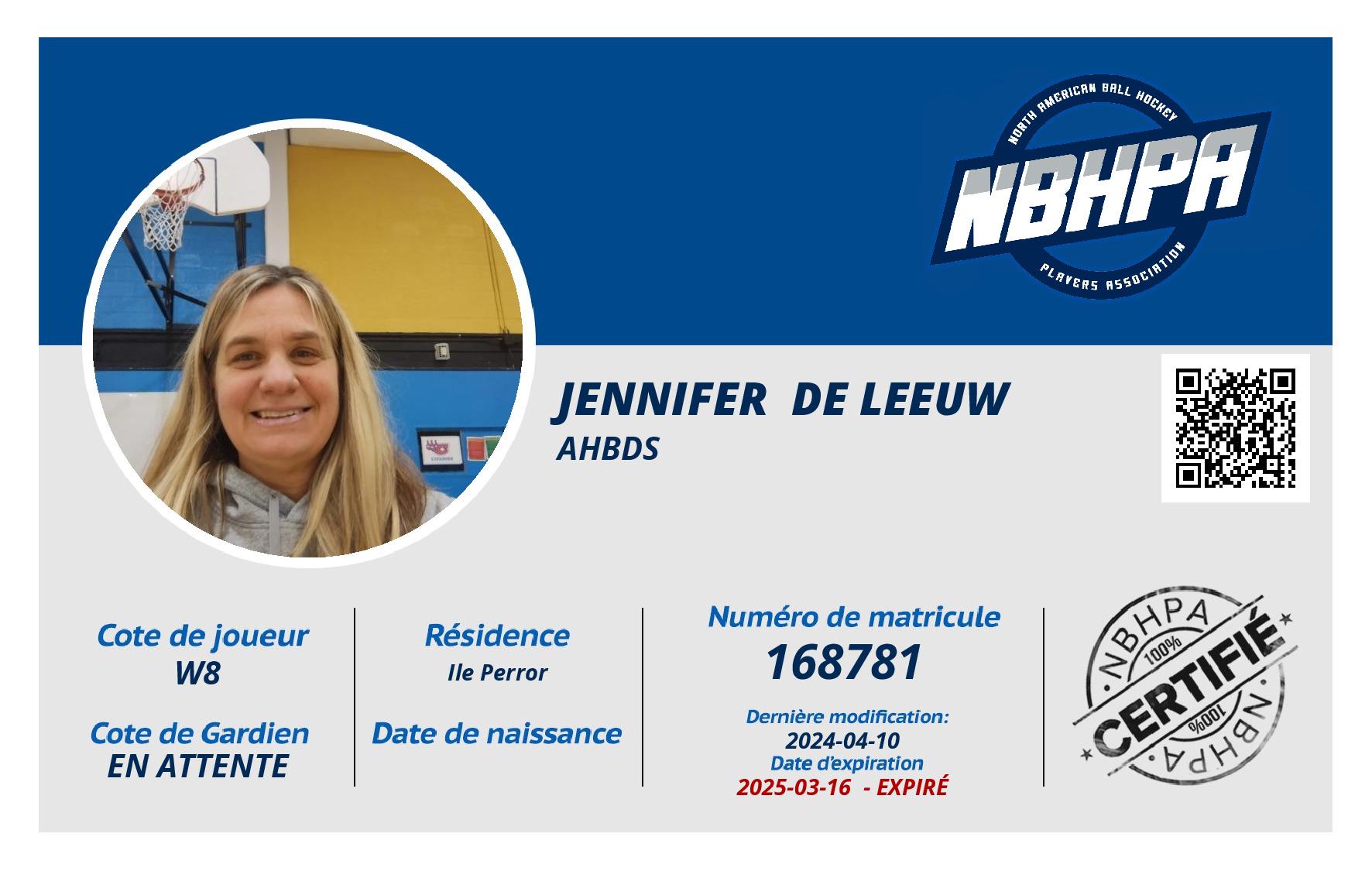 Jennifer  De Leeuw