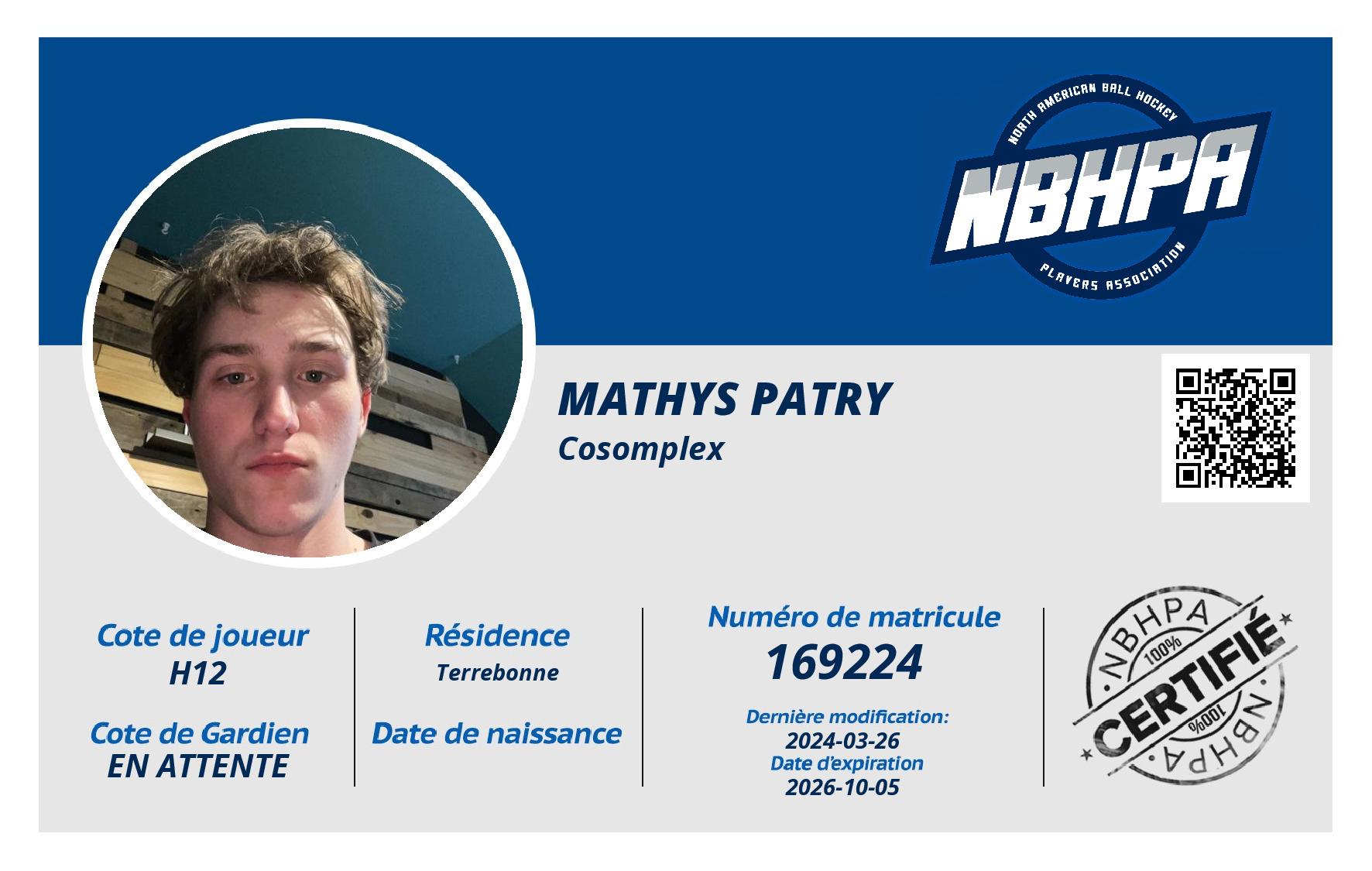 Mathys Patry