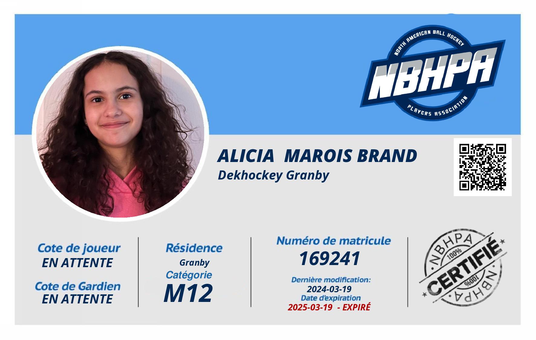 Alicia  Marois Brand