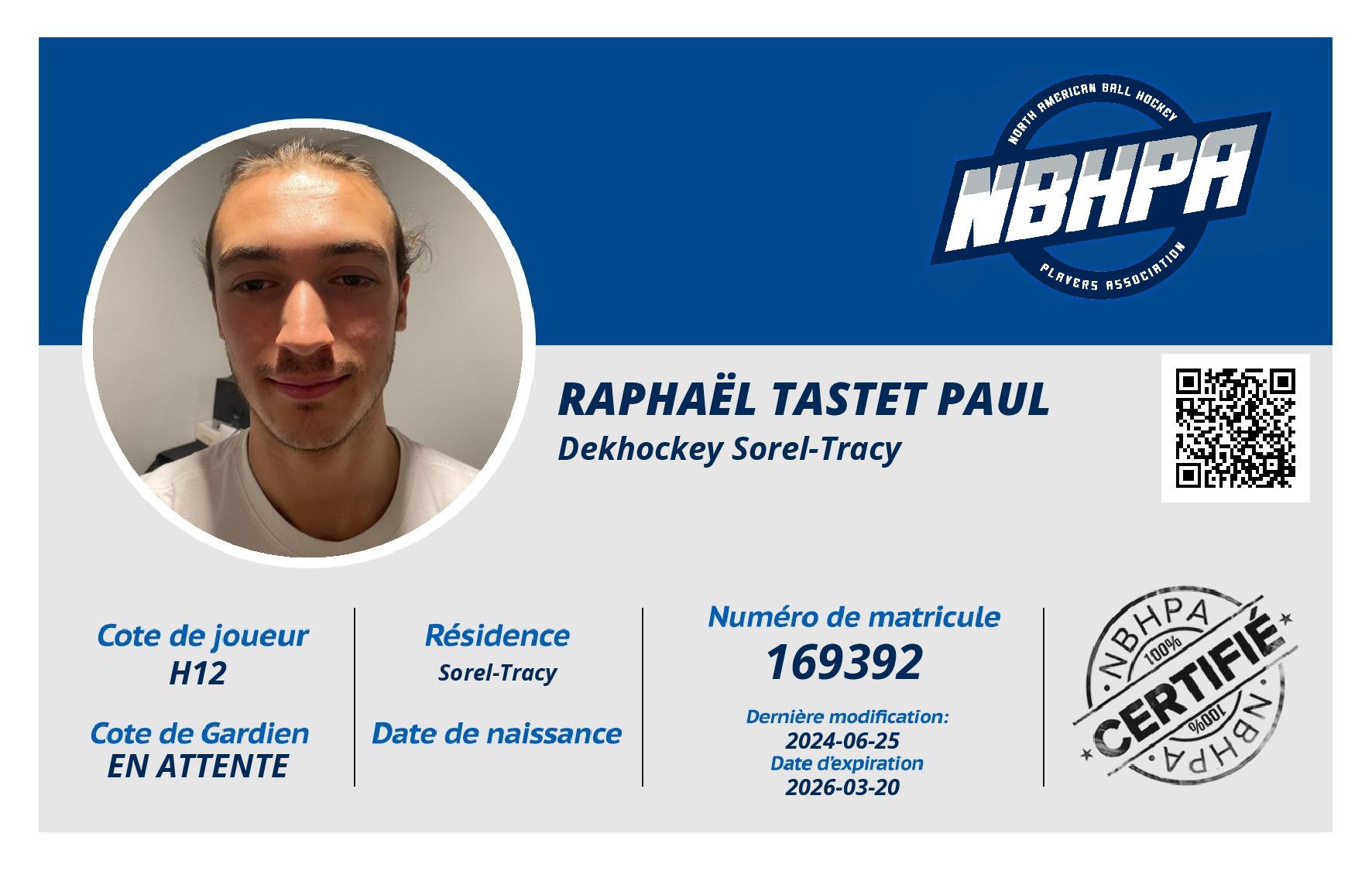 Raphaël Tastet Paul