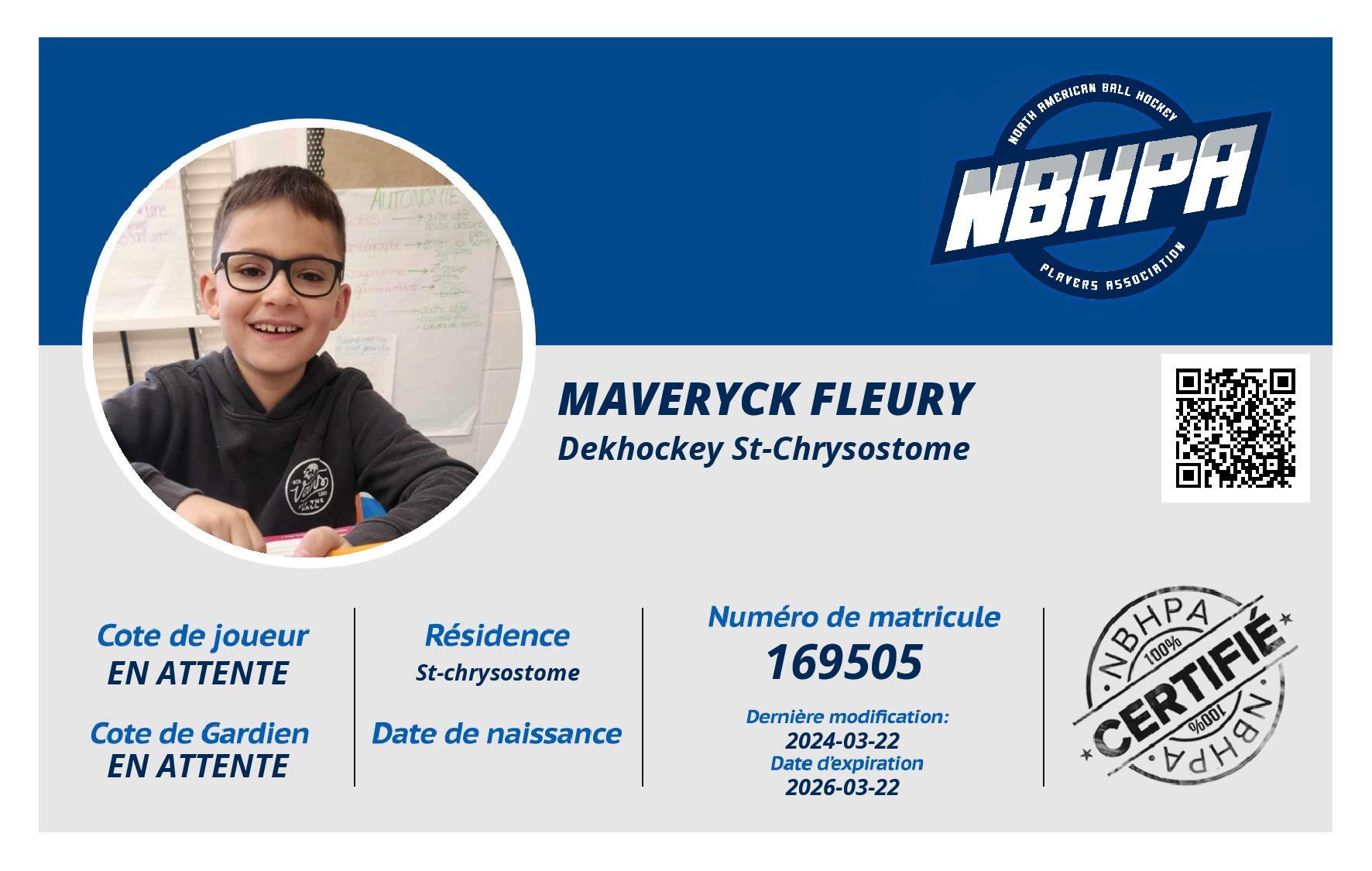 Maveryck Fleury 