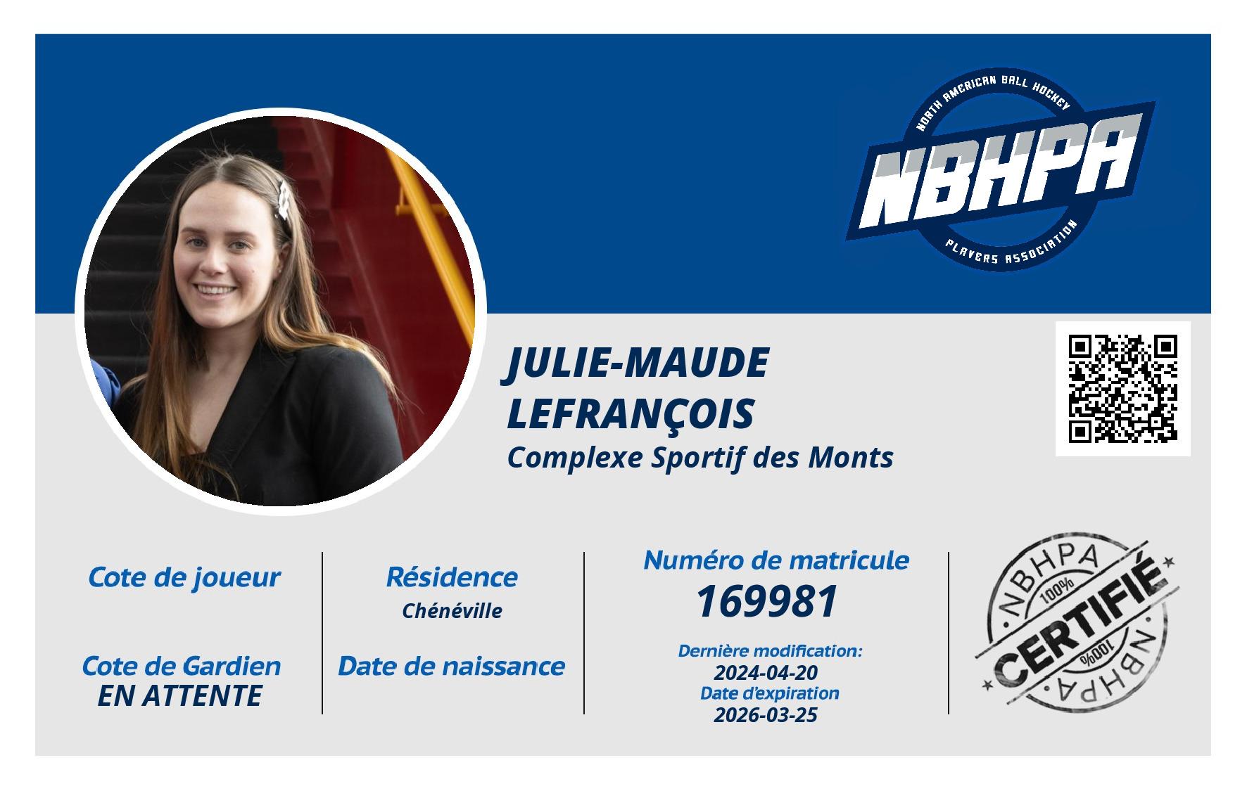 Julie-Maude  Lefrançois