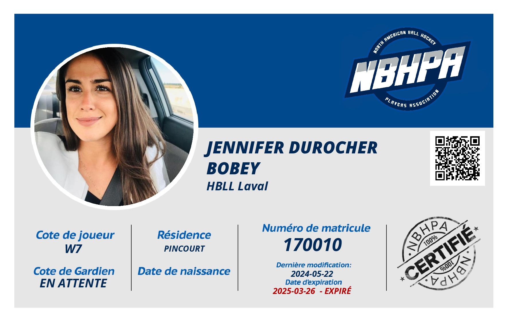 Jennifer Durocher Bobey
