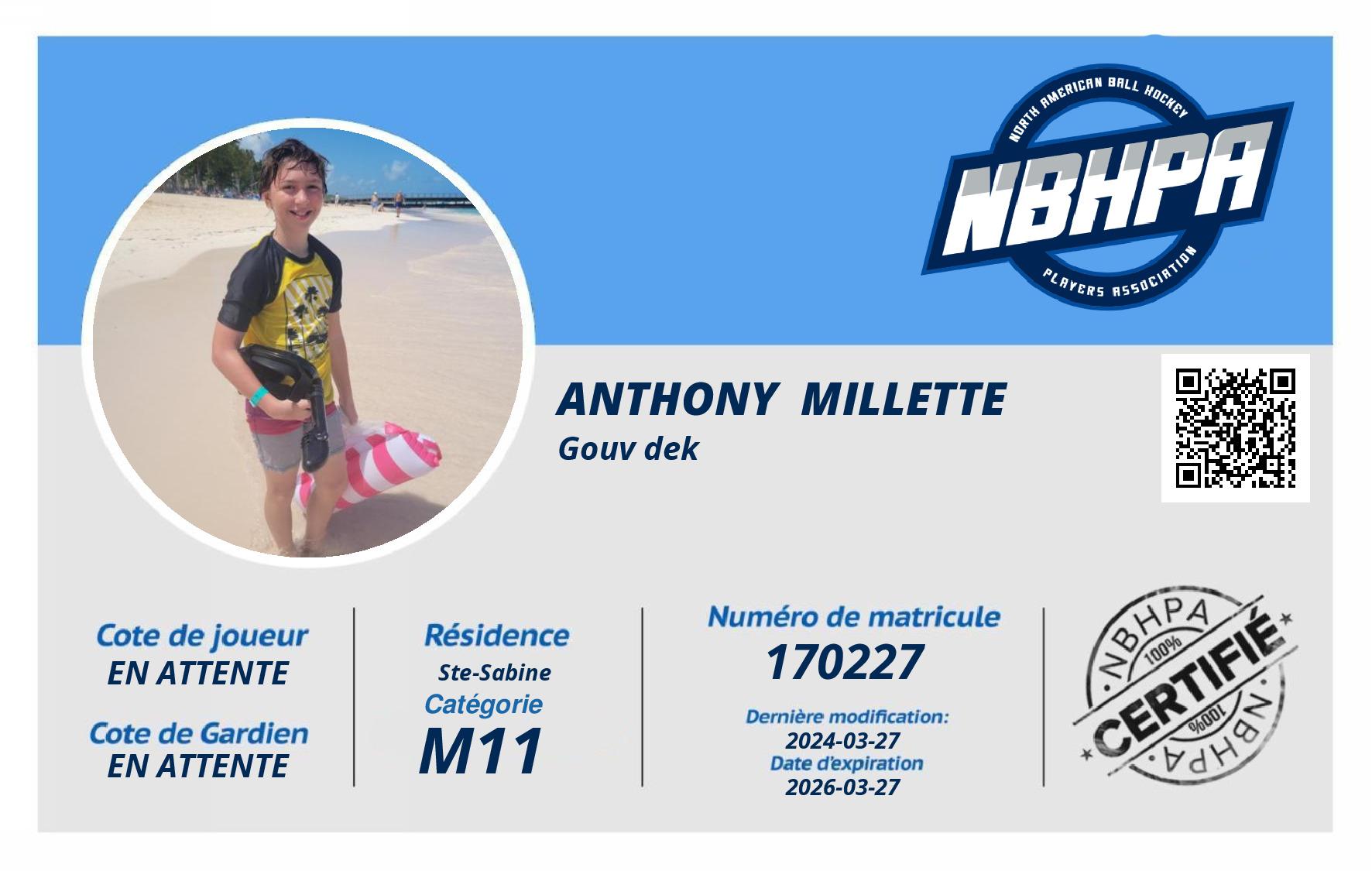Anthony  Millette