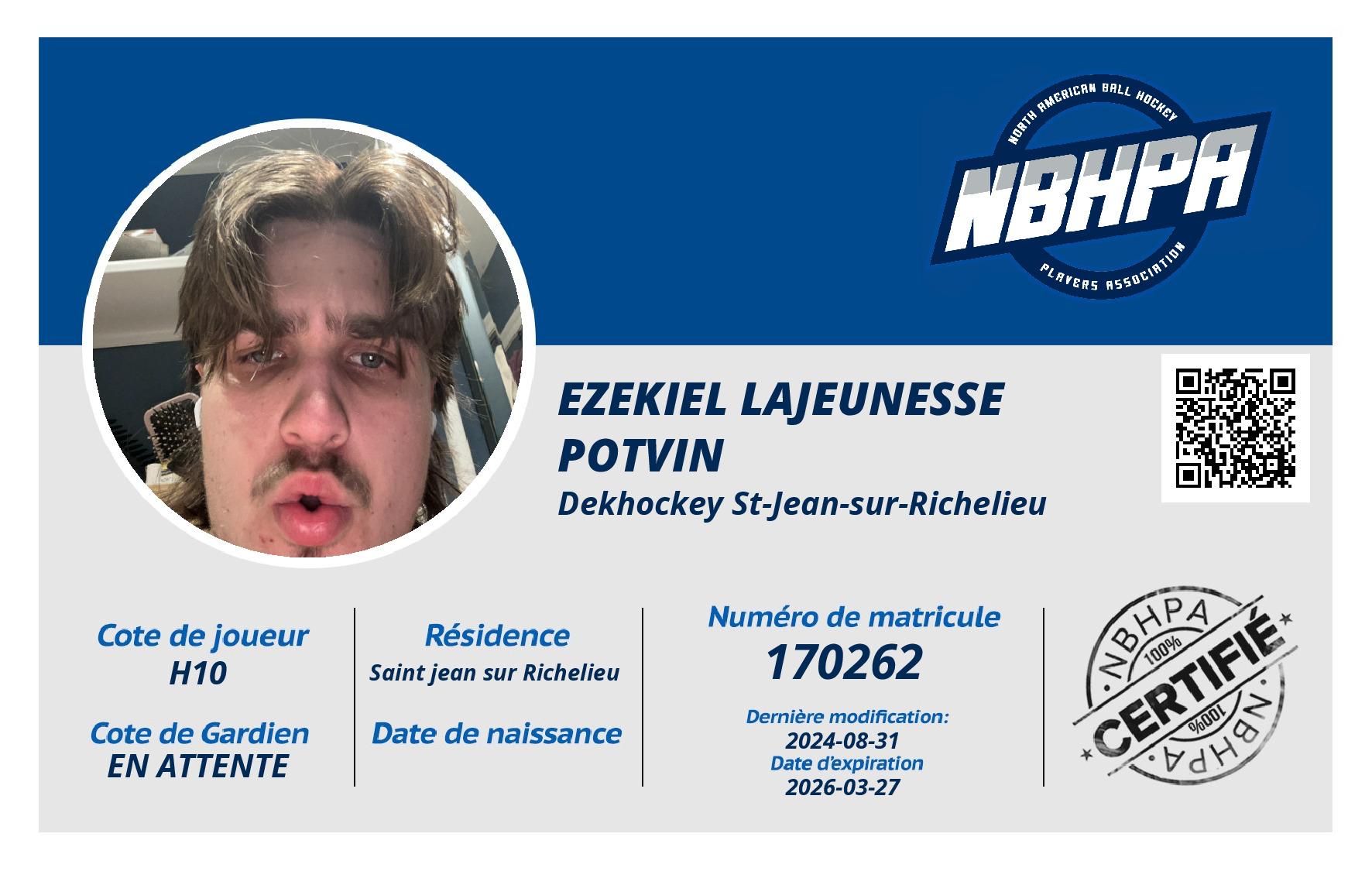 Ezekiel Lajeunesse Potvin 