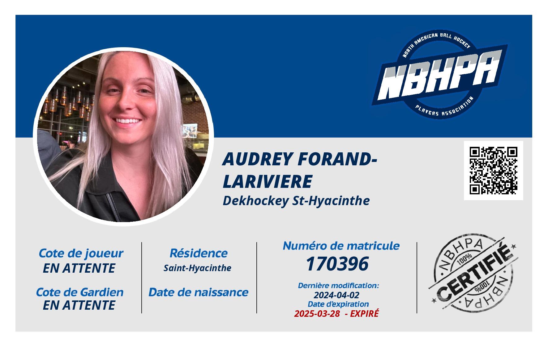 Audrey Forand-Lariviere
