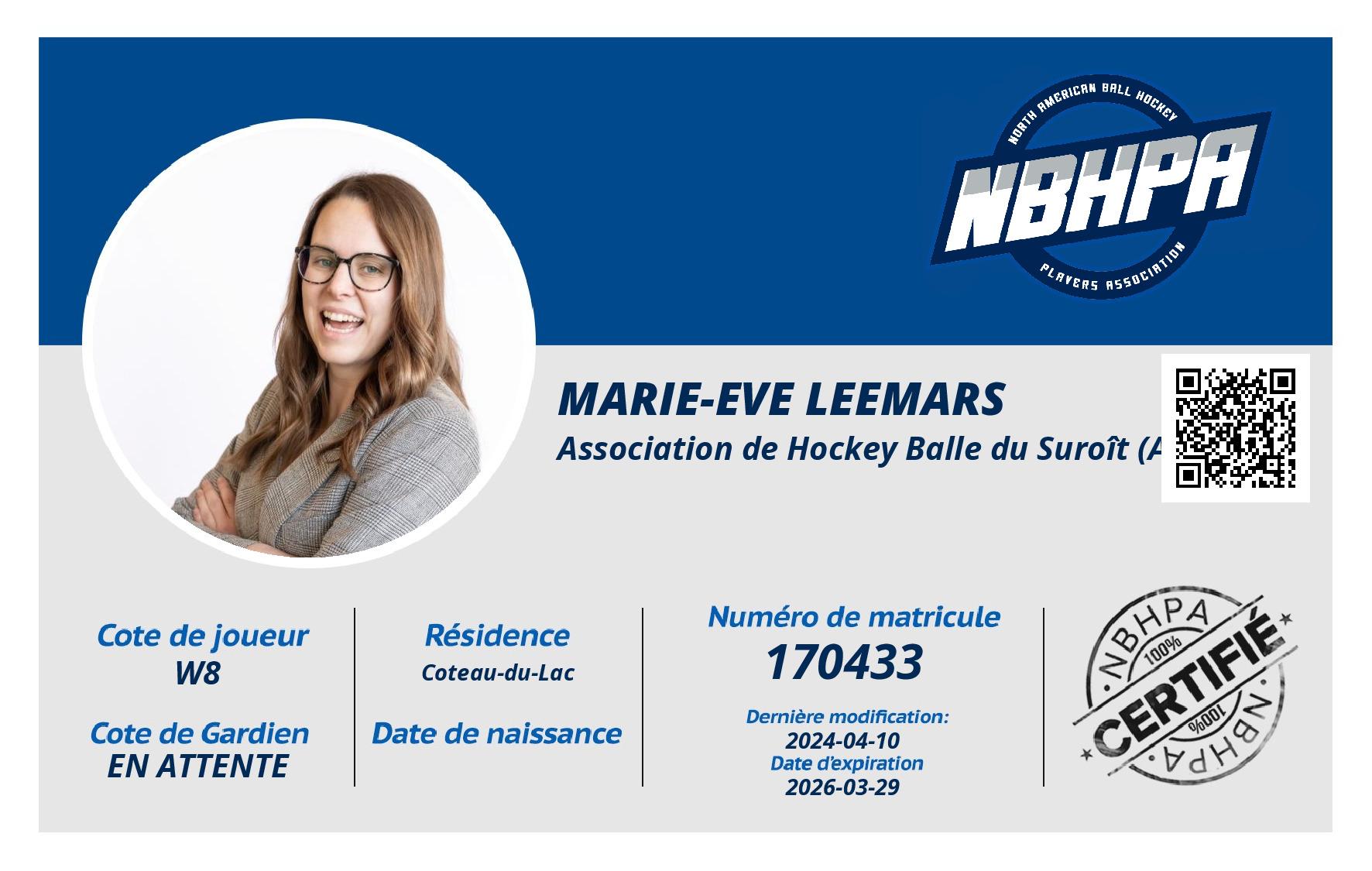 Marie-Eve Leemars