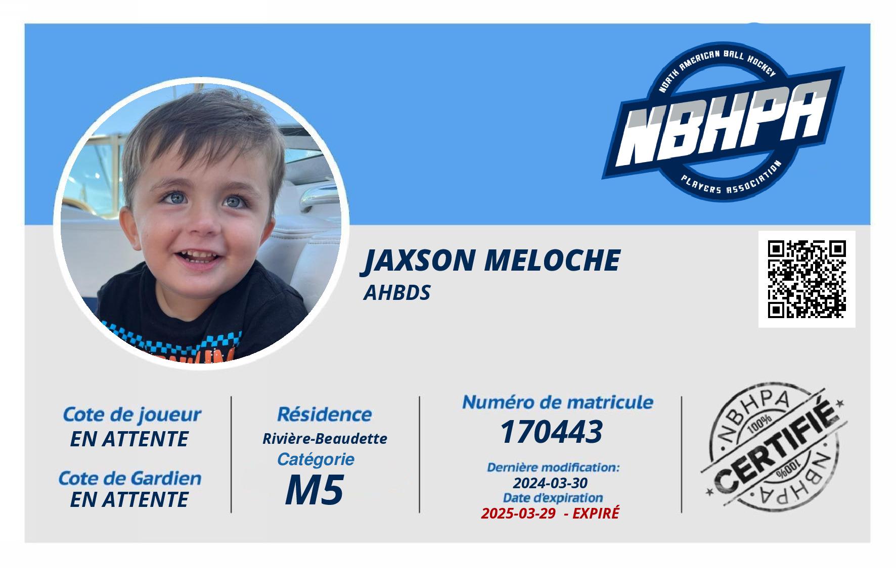 Jaxson Meloche