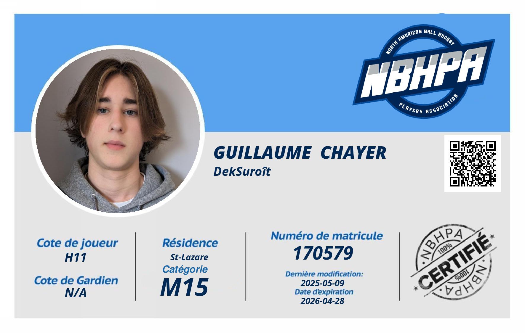 Guillaume  Chayer