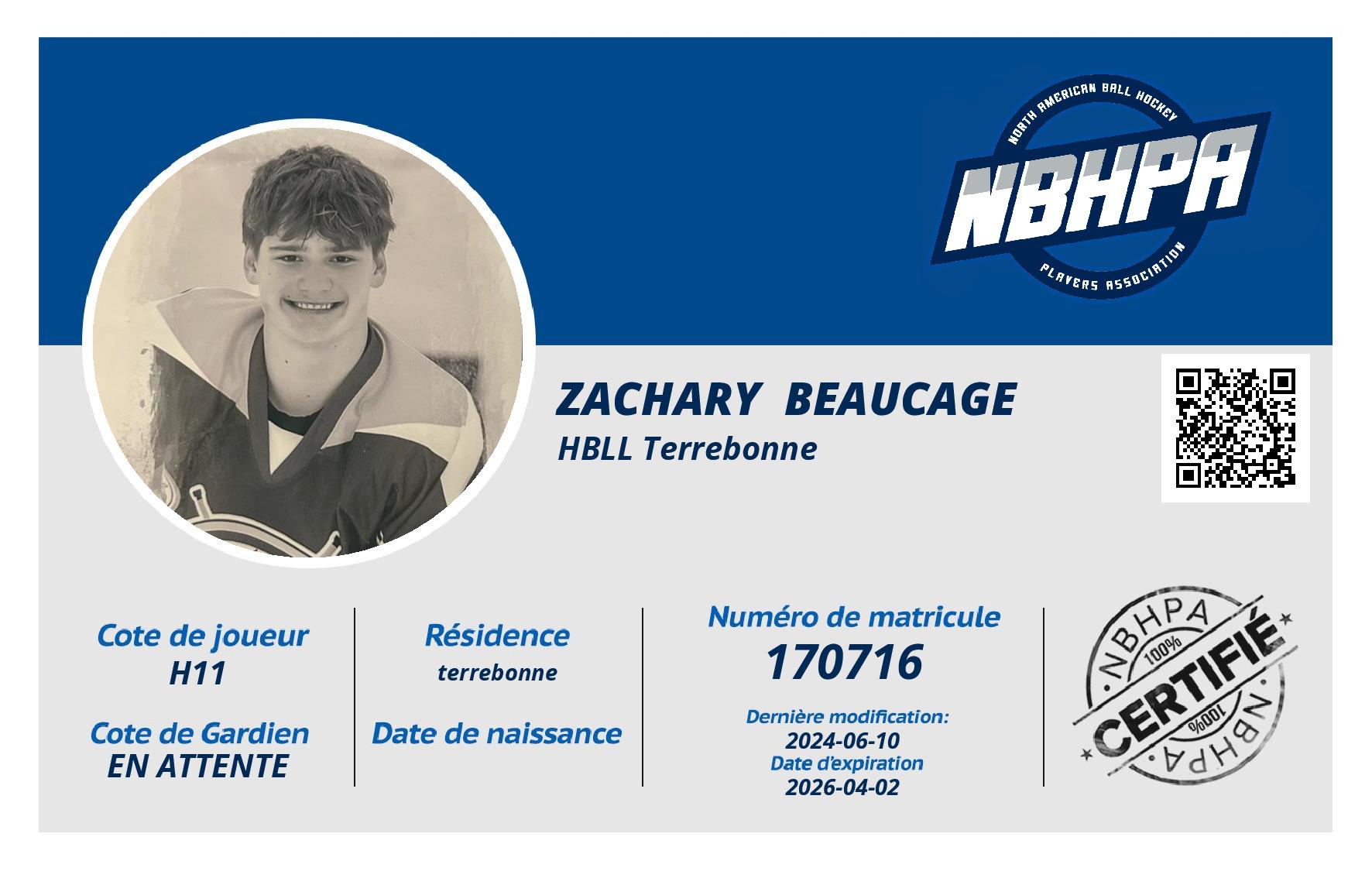 Zachary  Beaucage 