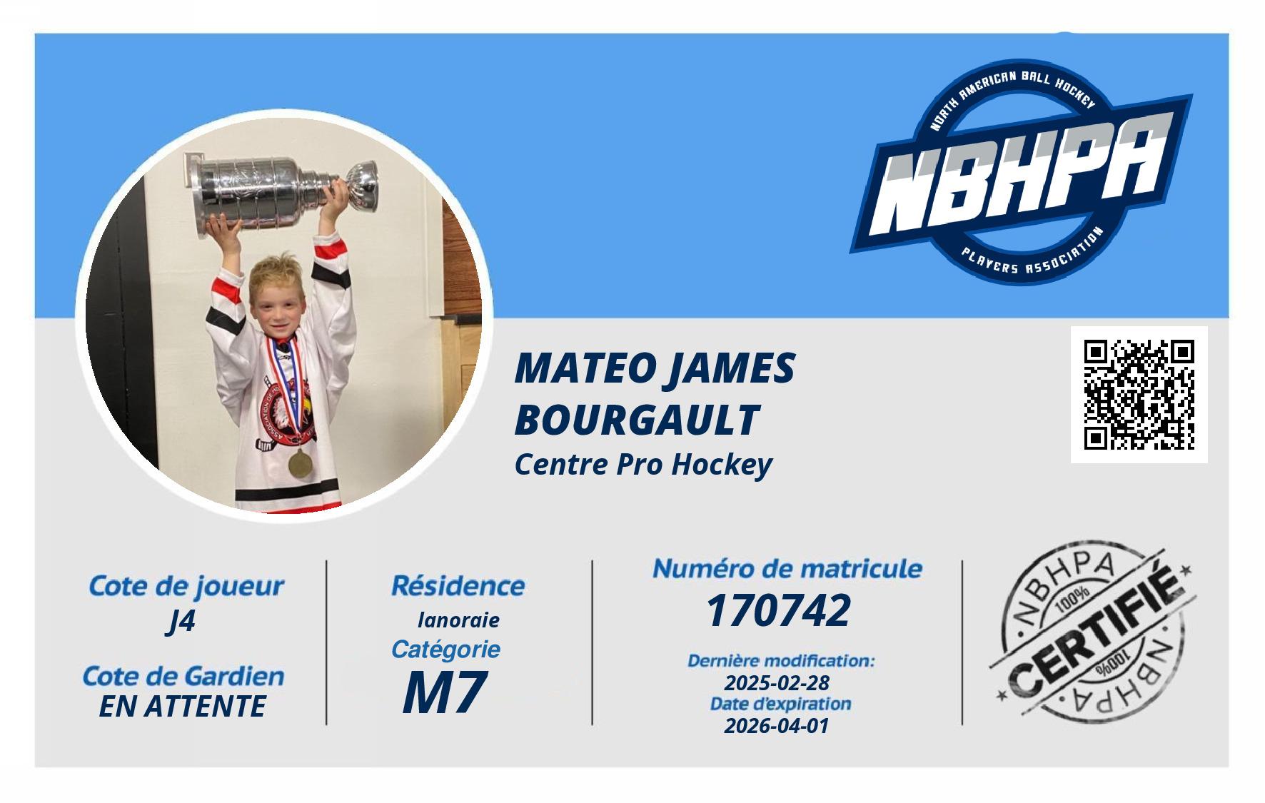 Mateo James  Bourgault