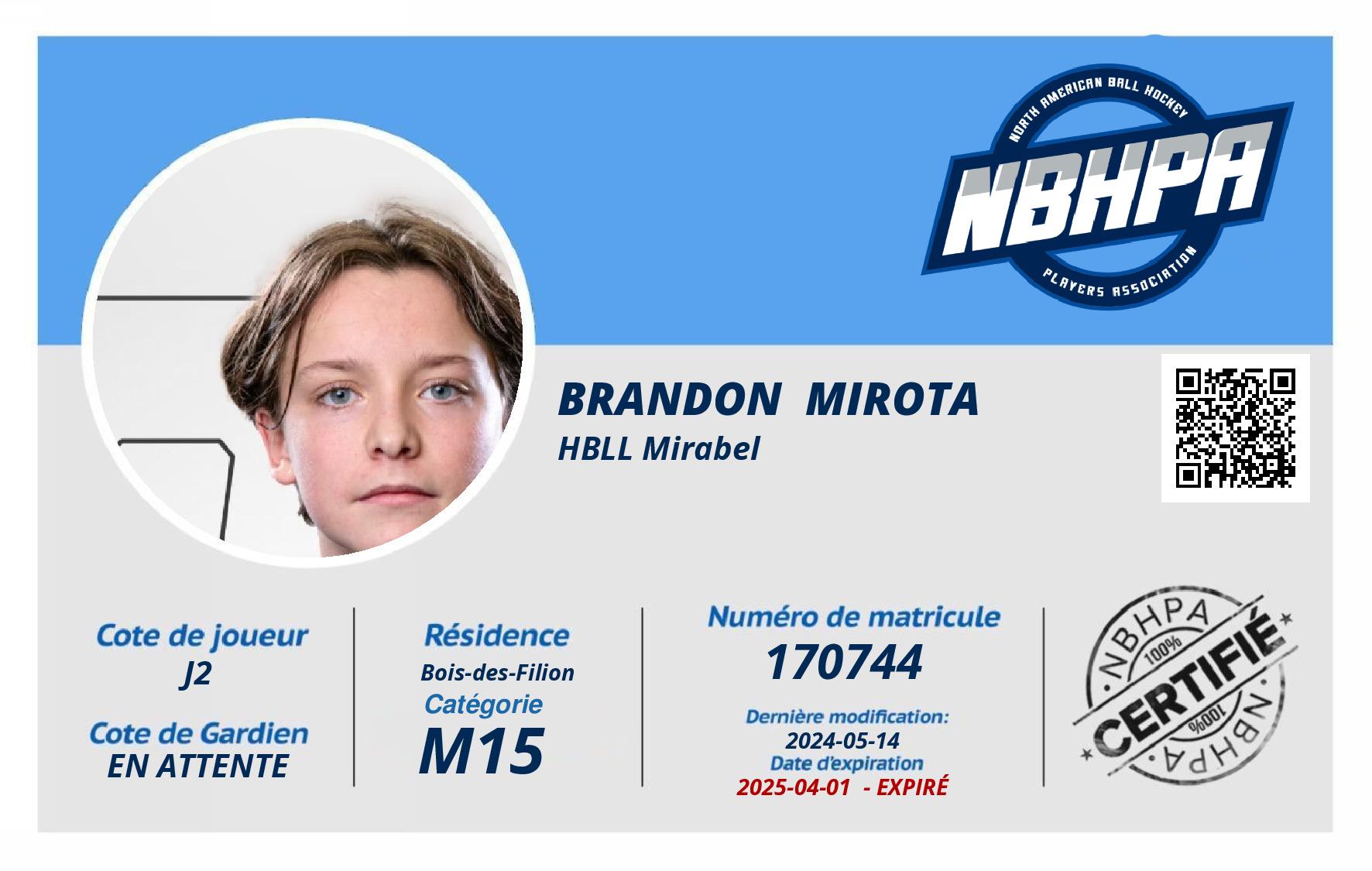 Brandon  Mirota