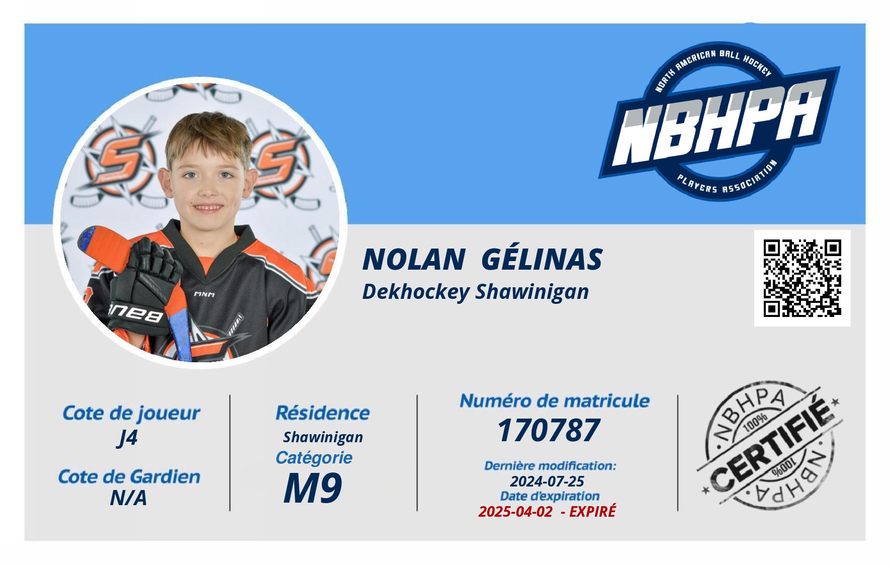Nolan  Gélinas