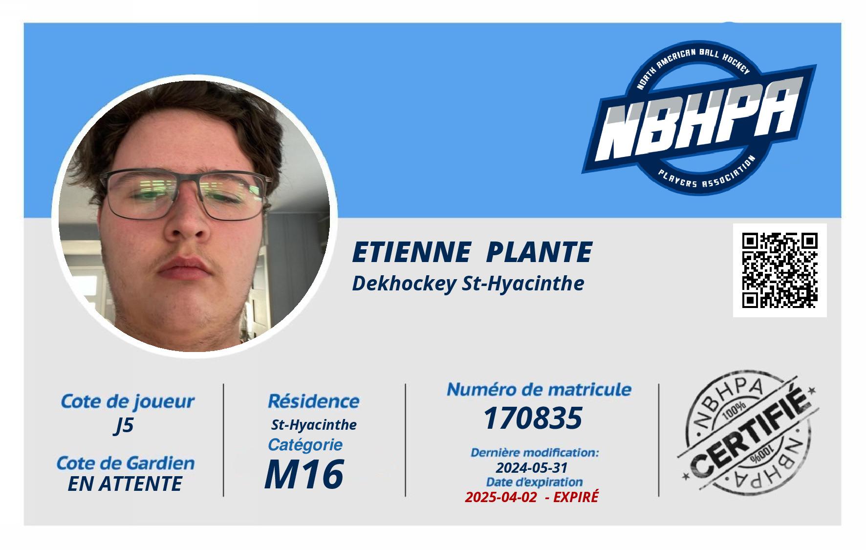 Etienne  Plante 