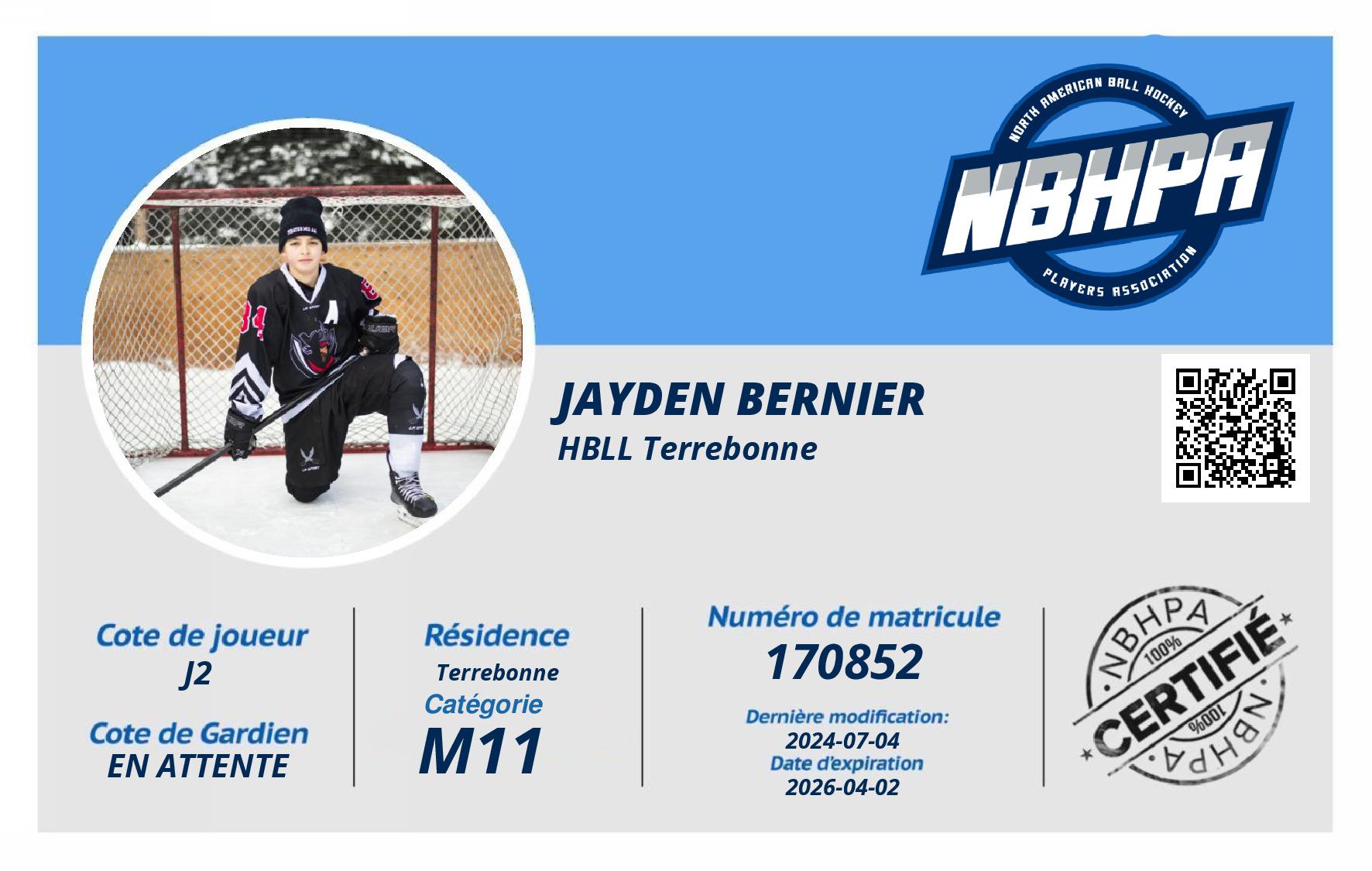 Jayden Bernier