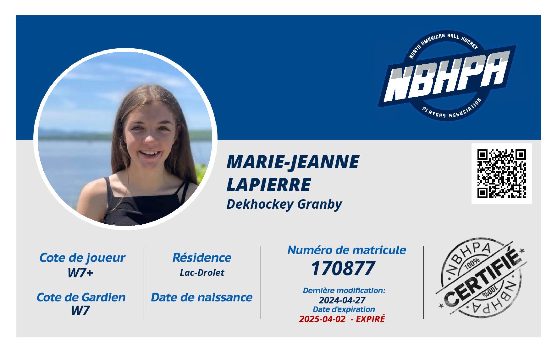 Marie-Jeanne Lapierre