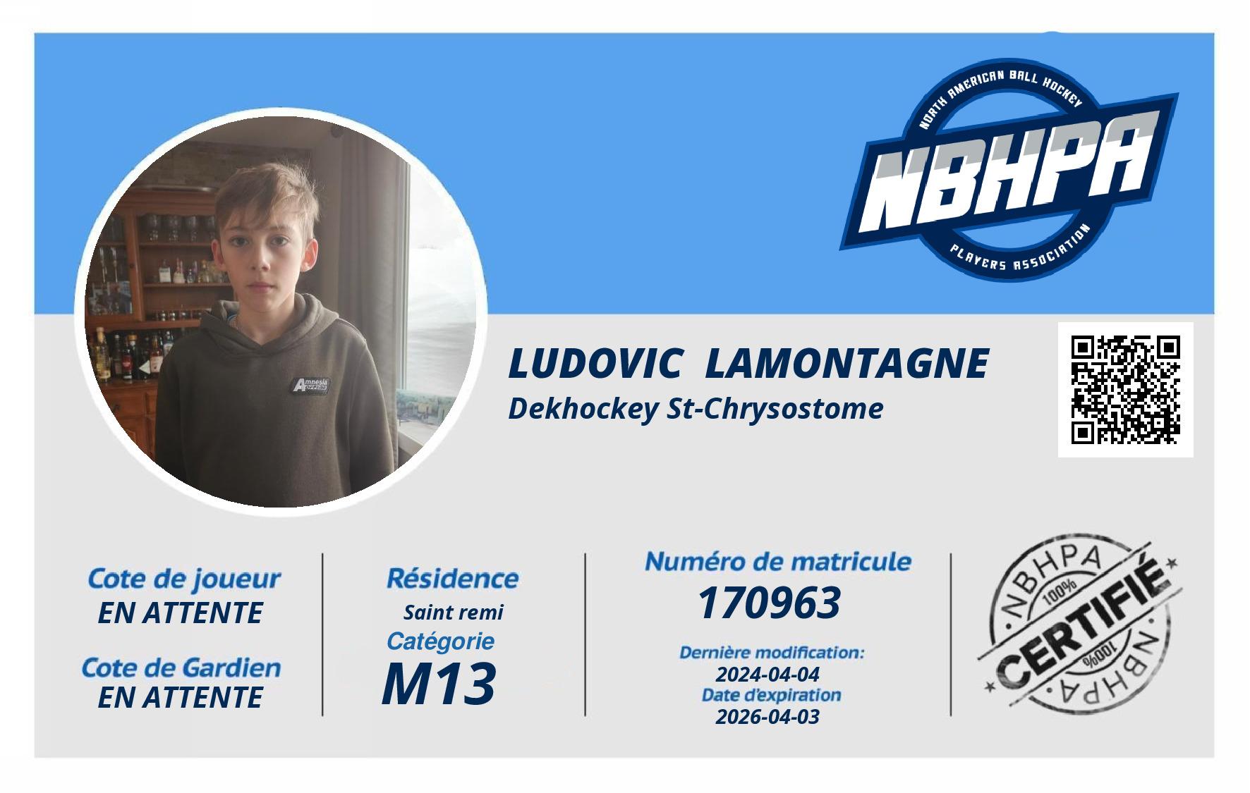 Ludovic  Lamontagne 