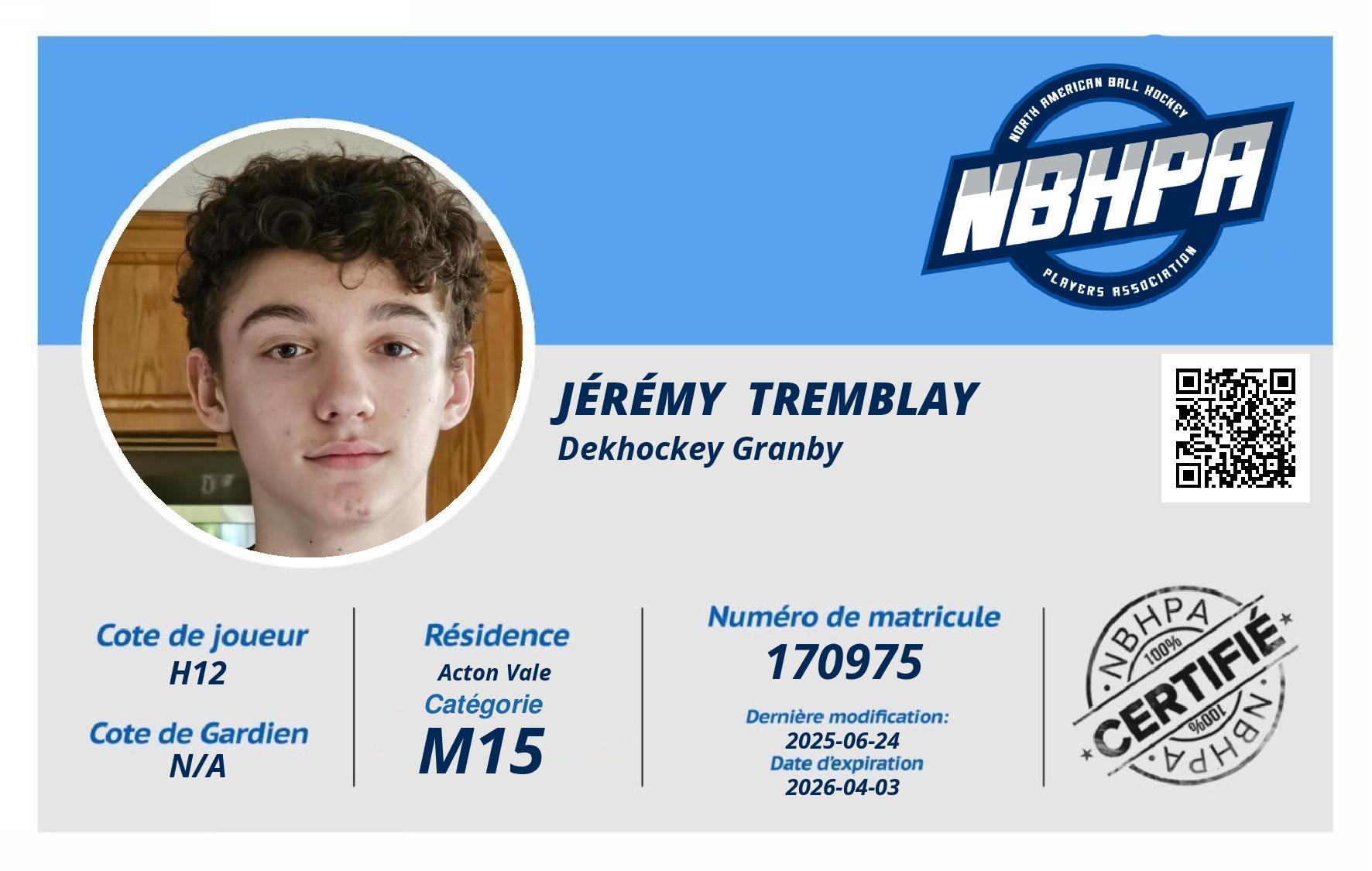 Jérémy  Tremblay 