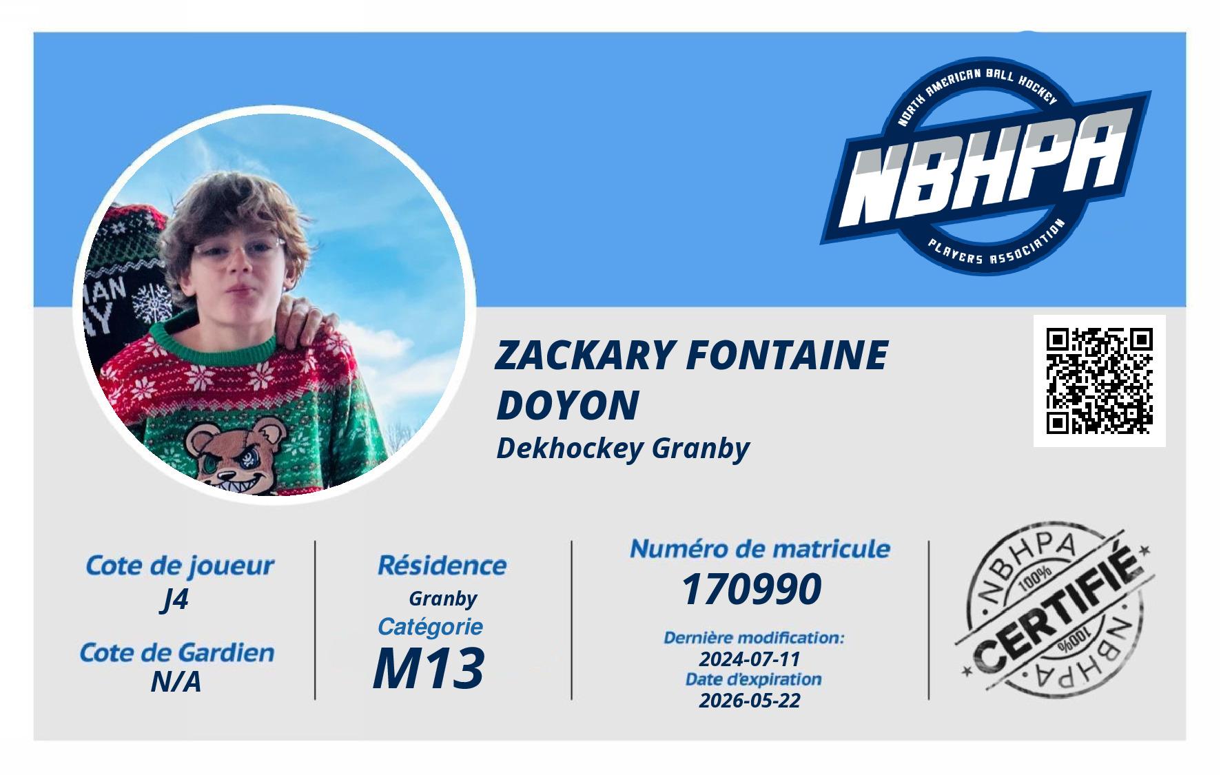 Zackary Fontaine Doyon