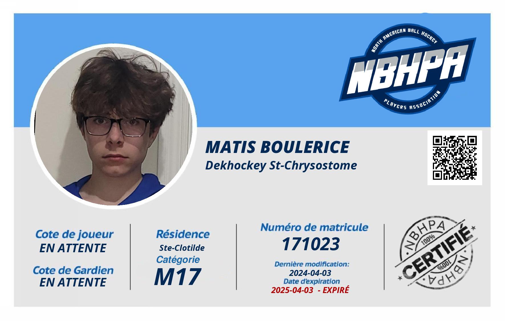 Matis Boulerice 
