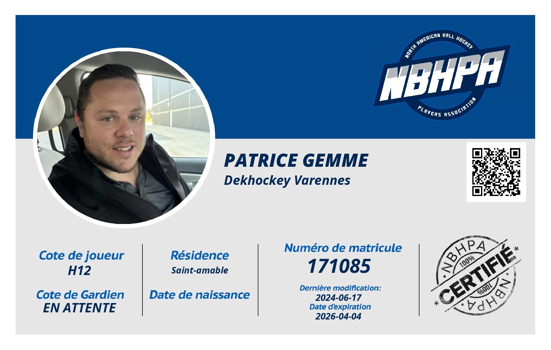 Patrice Gemme