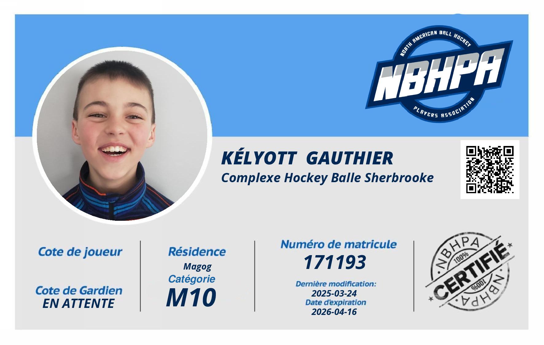 Kélyott  Gauthier 