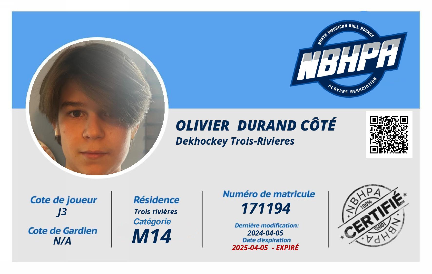 Olivier  Durand Côté 