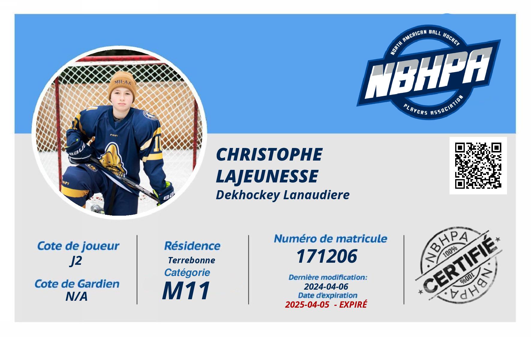 Christophe  Lajeunesse 