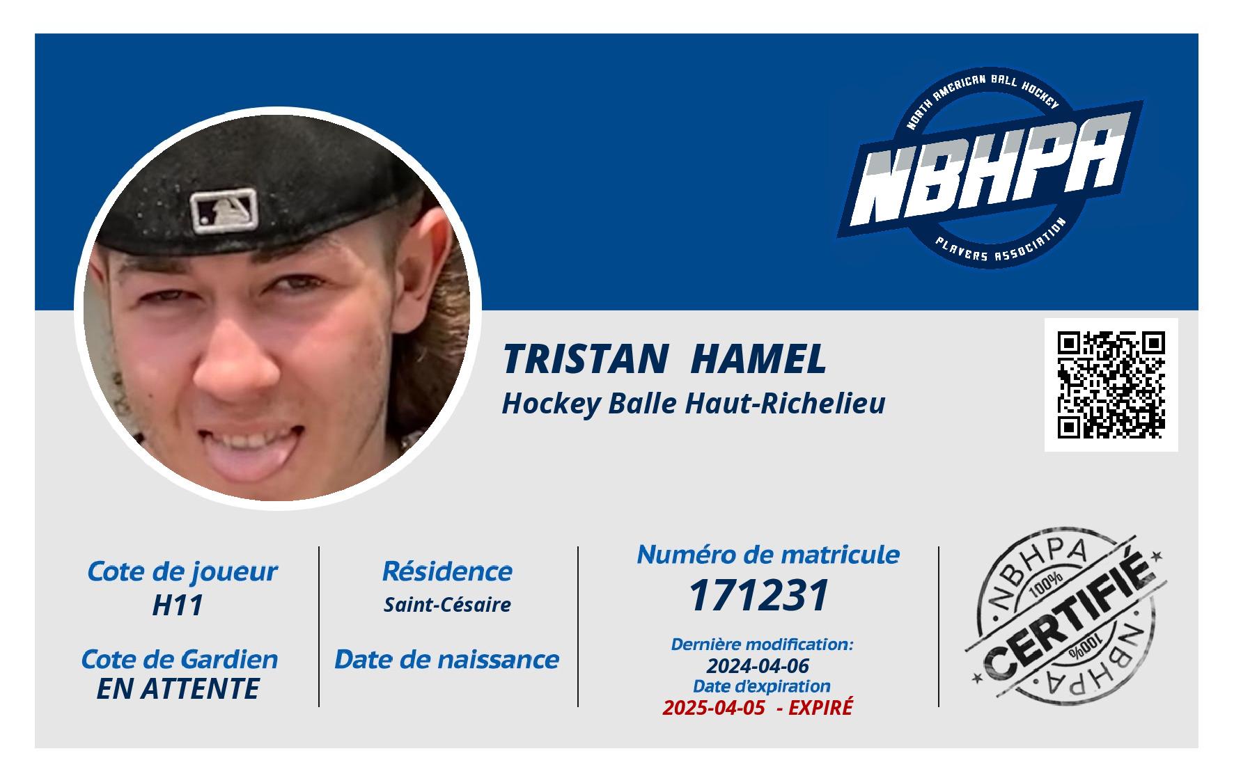 Tristan  Hamel 