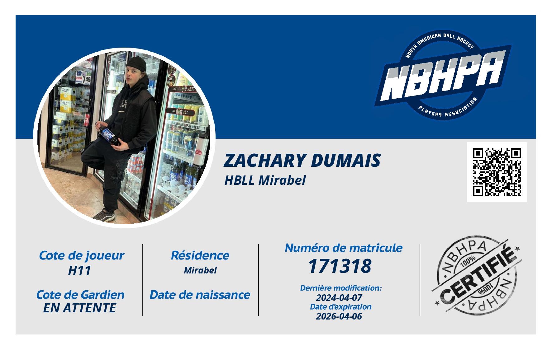 Zachary Dumais