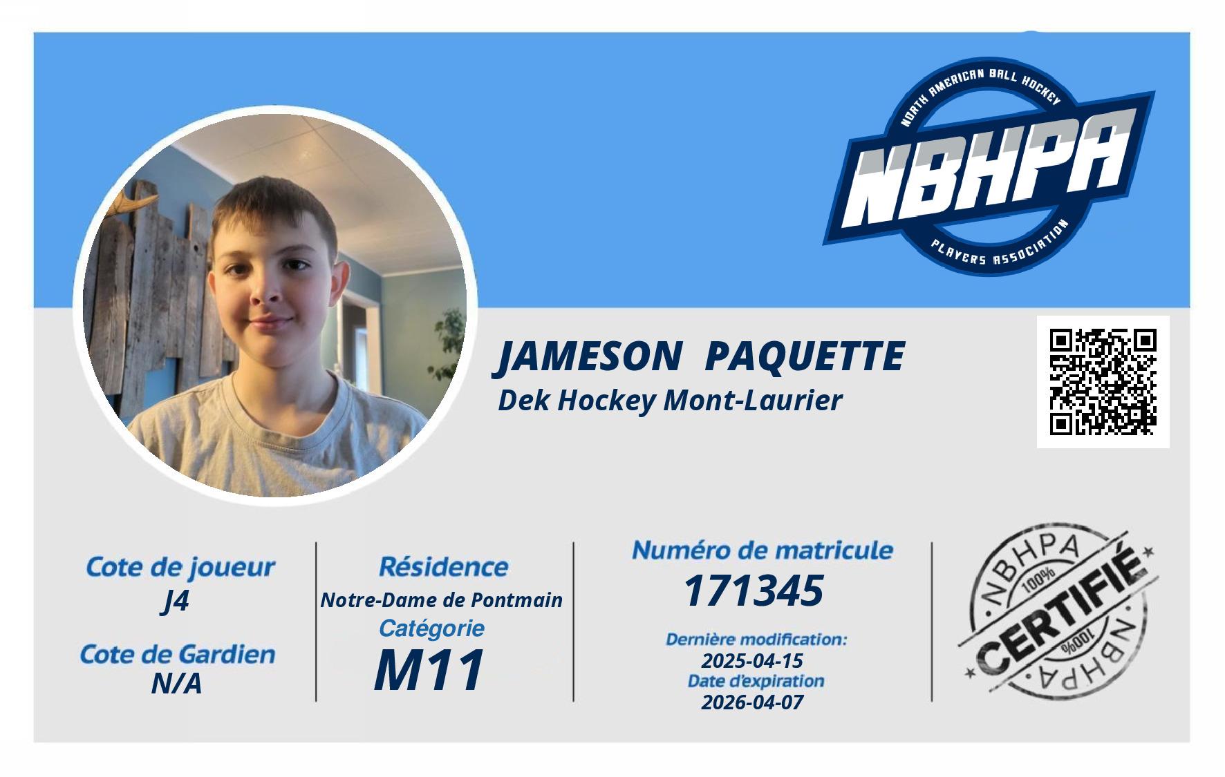 Jameson  Paquette 
