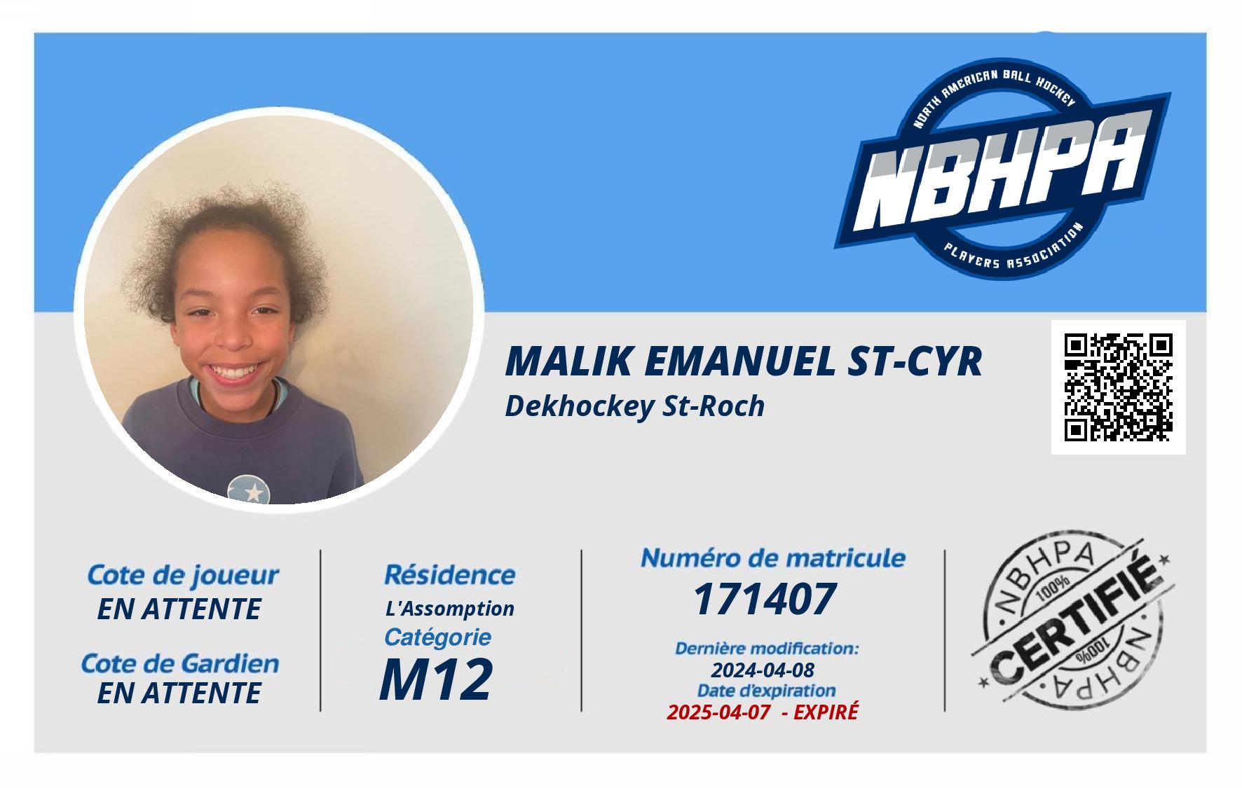 Malik Emanuel St-Cyr