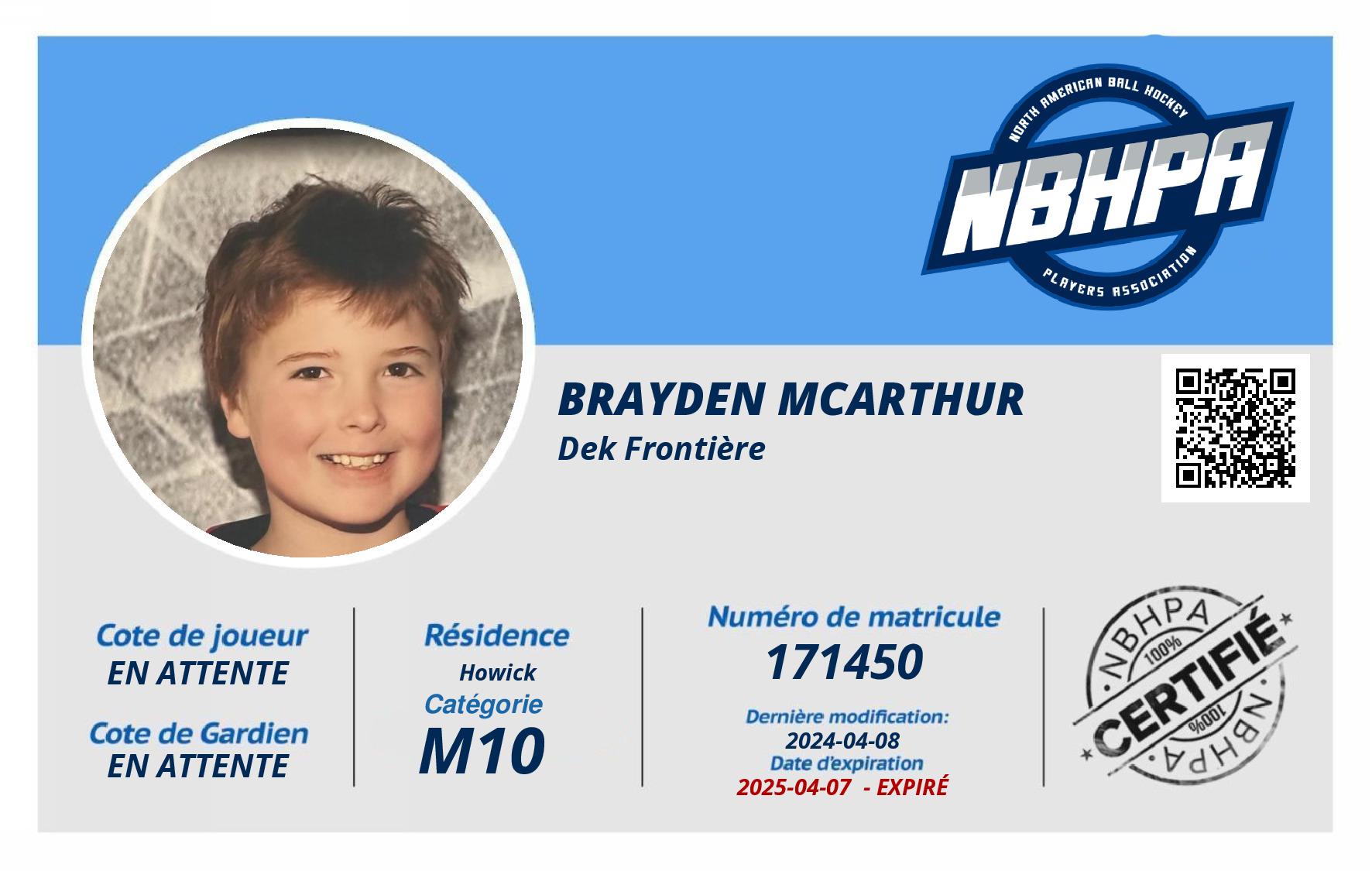 Brayden McArthur