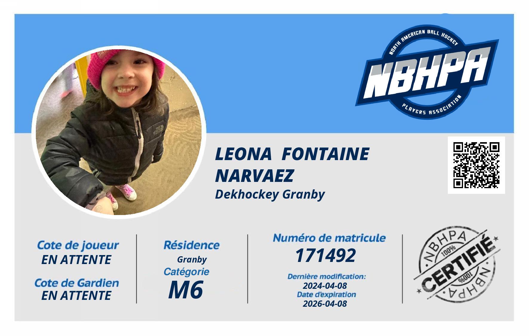 Leona  Fontaine Narvaez