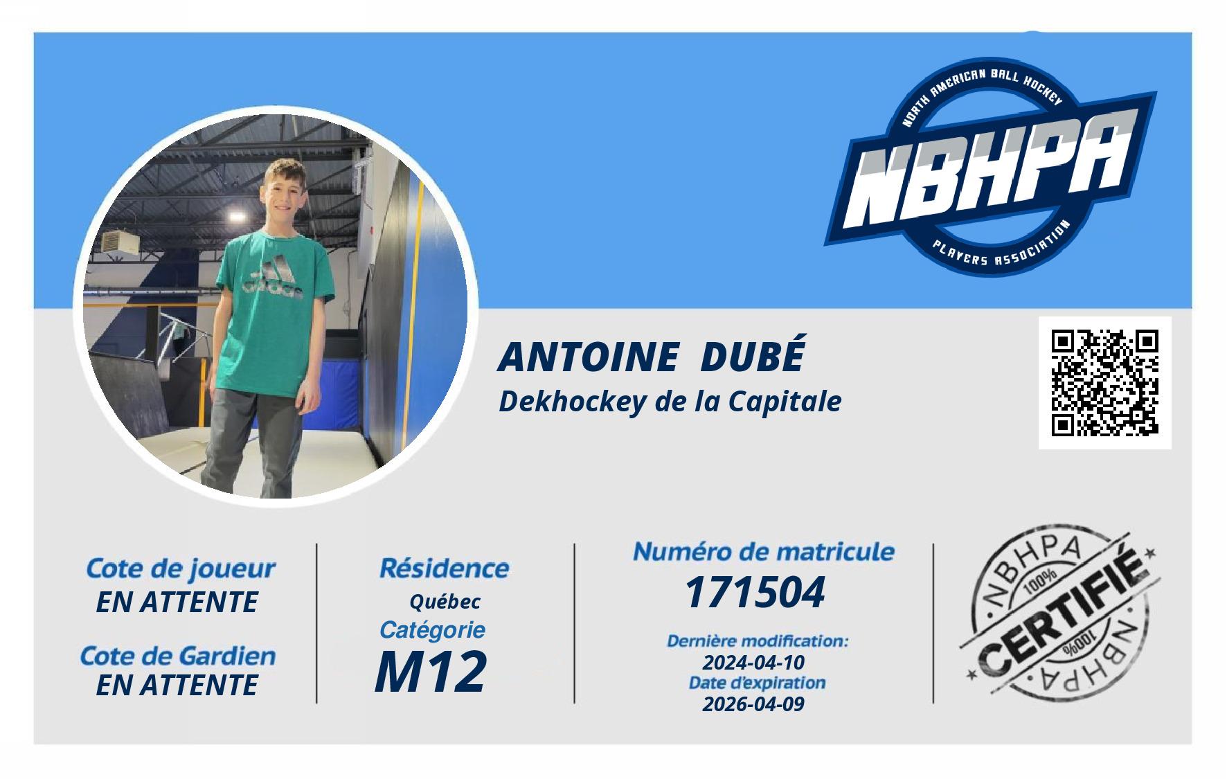 Antoine  Dubé