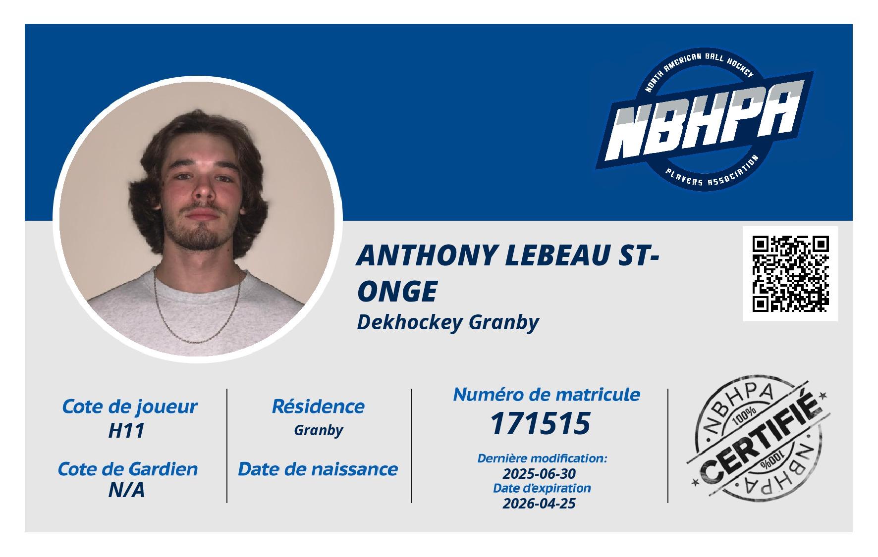 Anthony Lebeau St-Onge