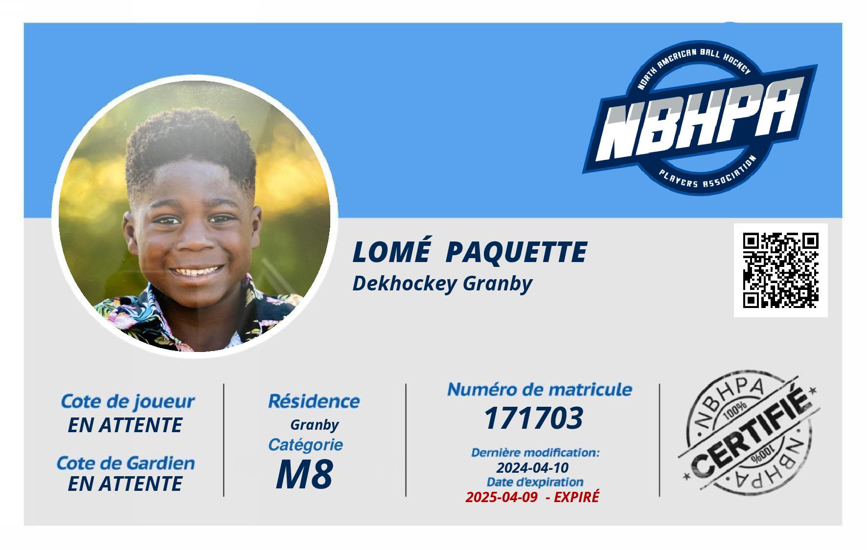 Lomé  Paquette