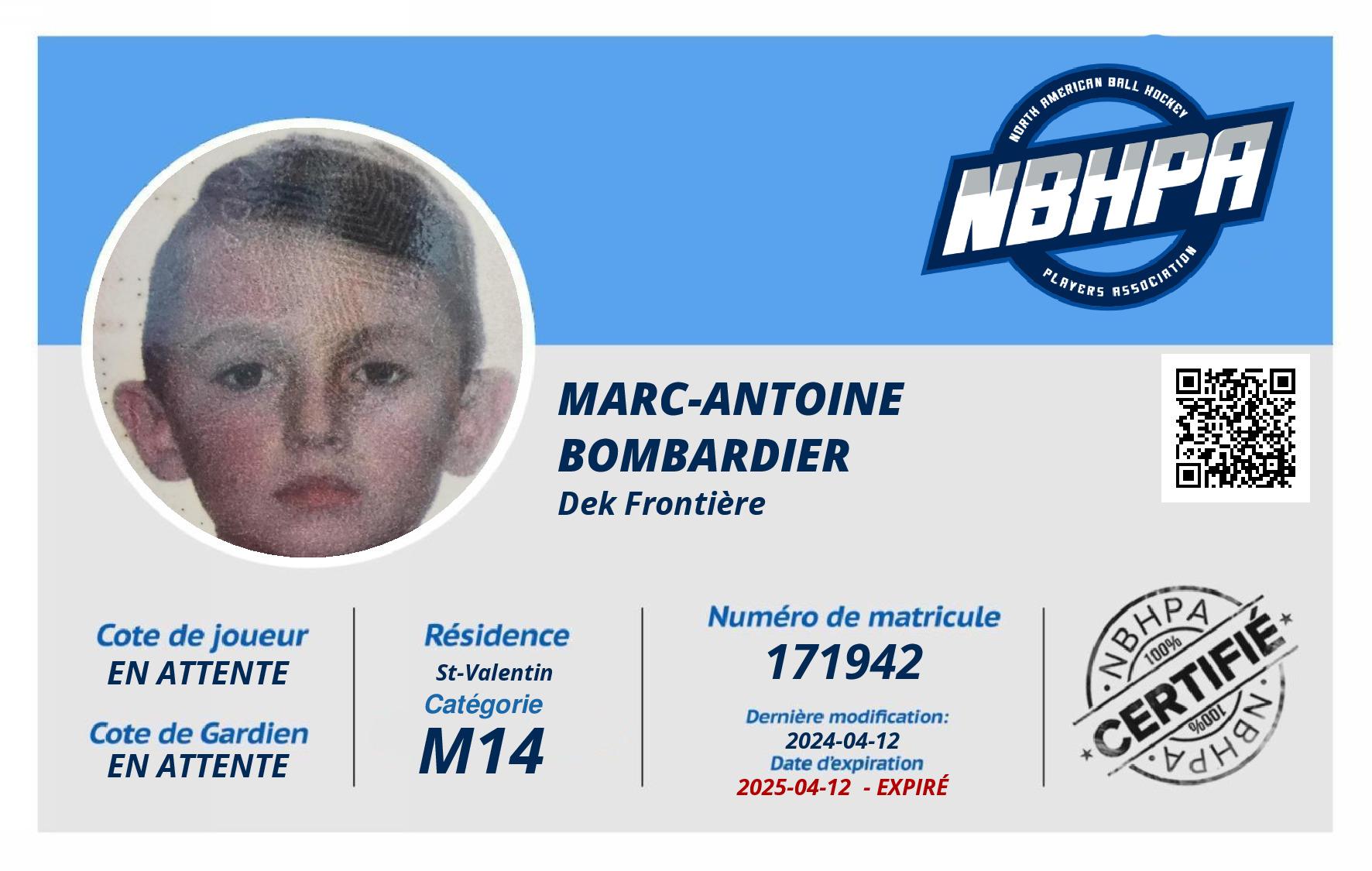 Marc-Antoine  Bombardier 
