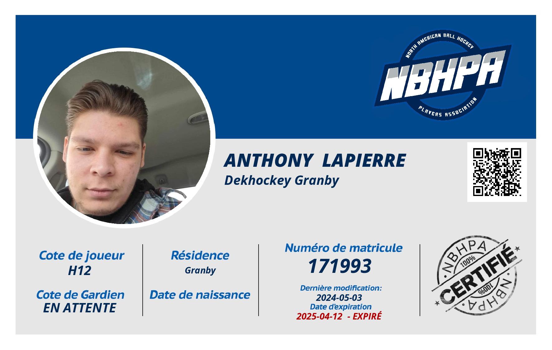 Anthony  Lapierre
