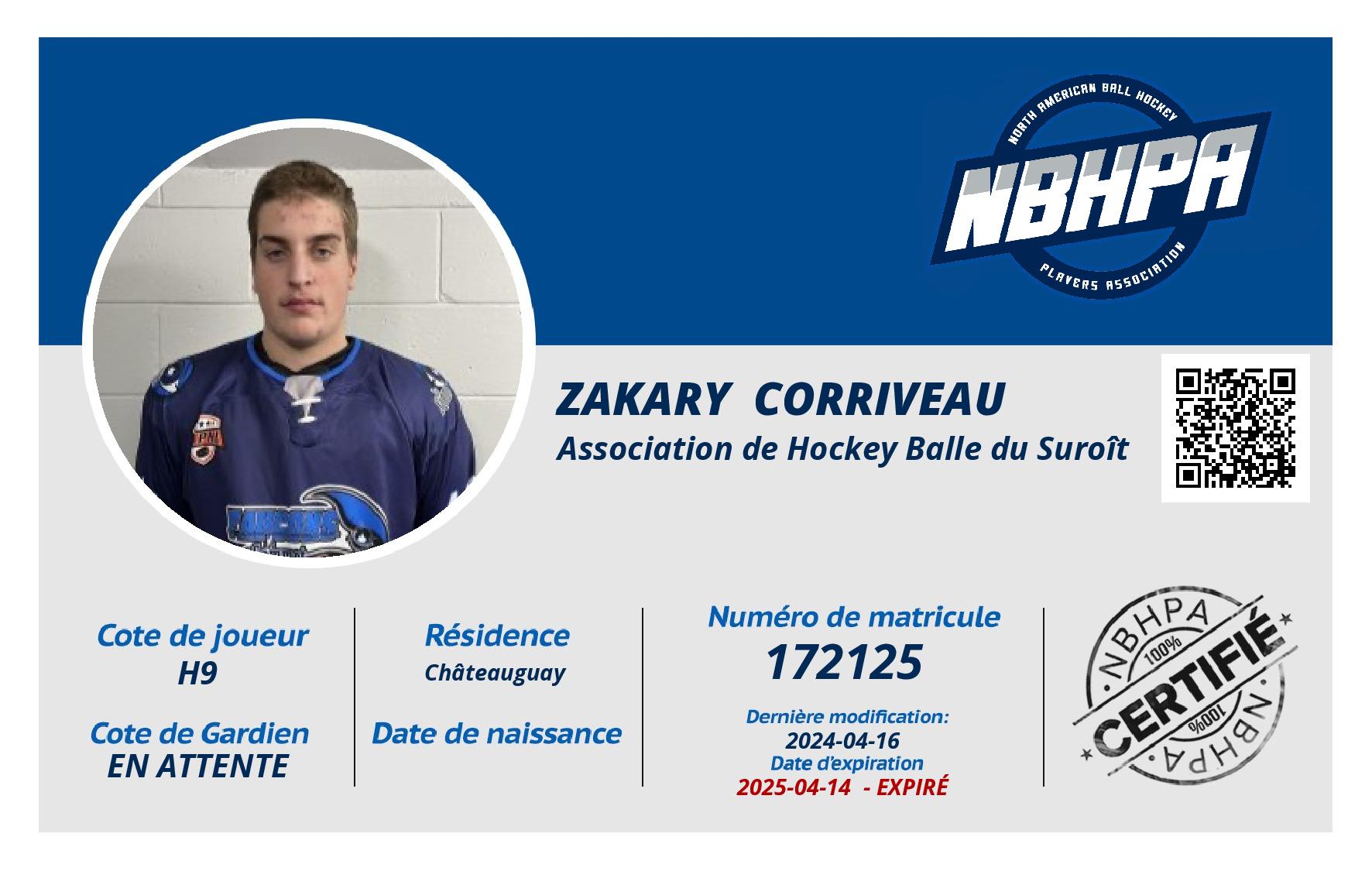 Zakary  Corriveau 