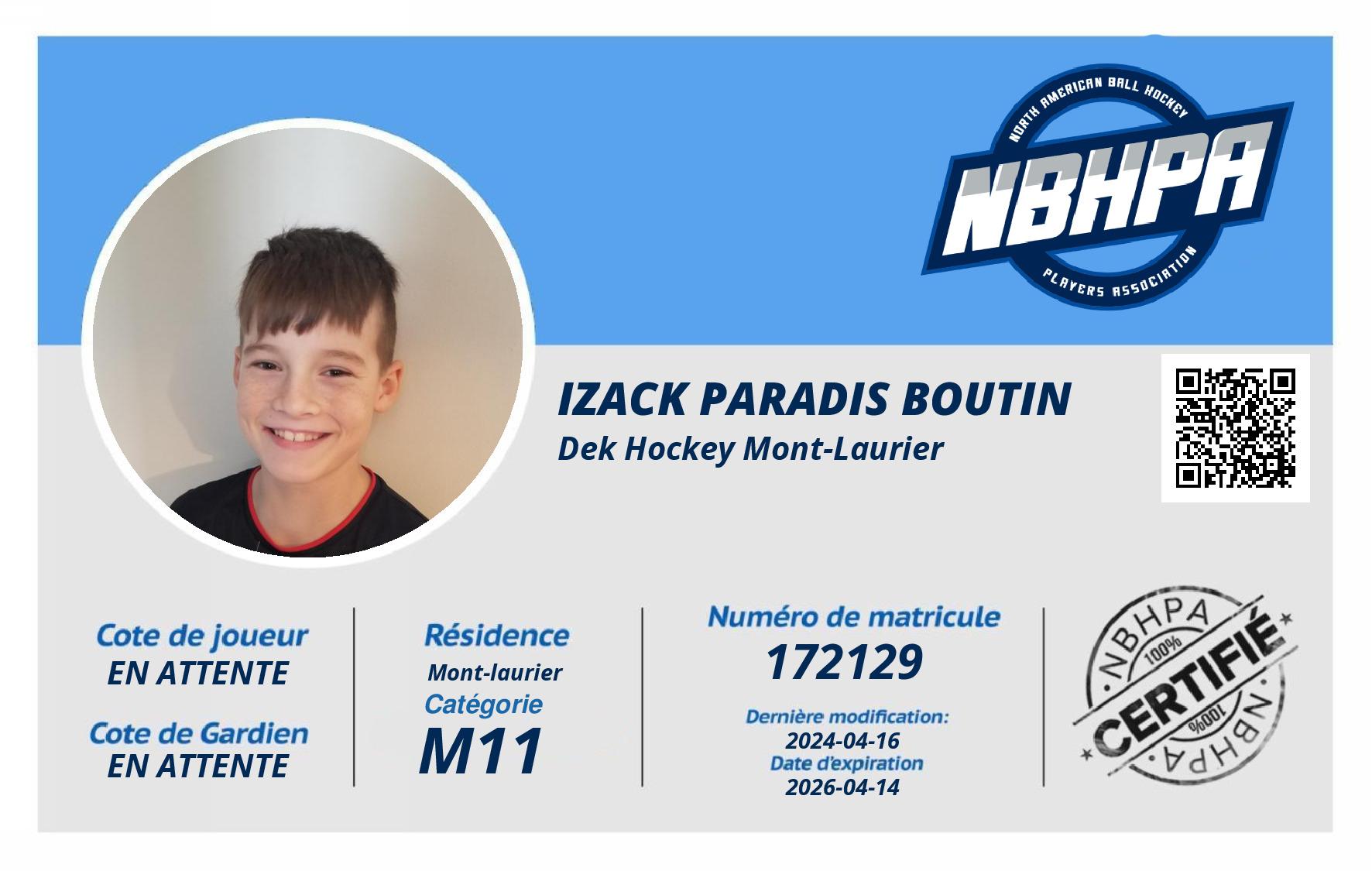 Izack Paradis Boutin 